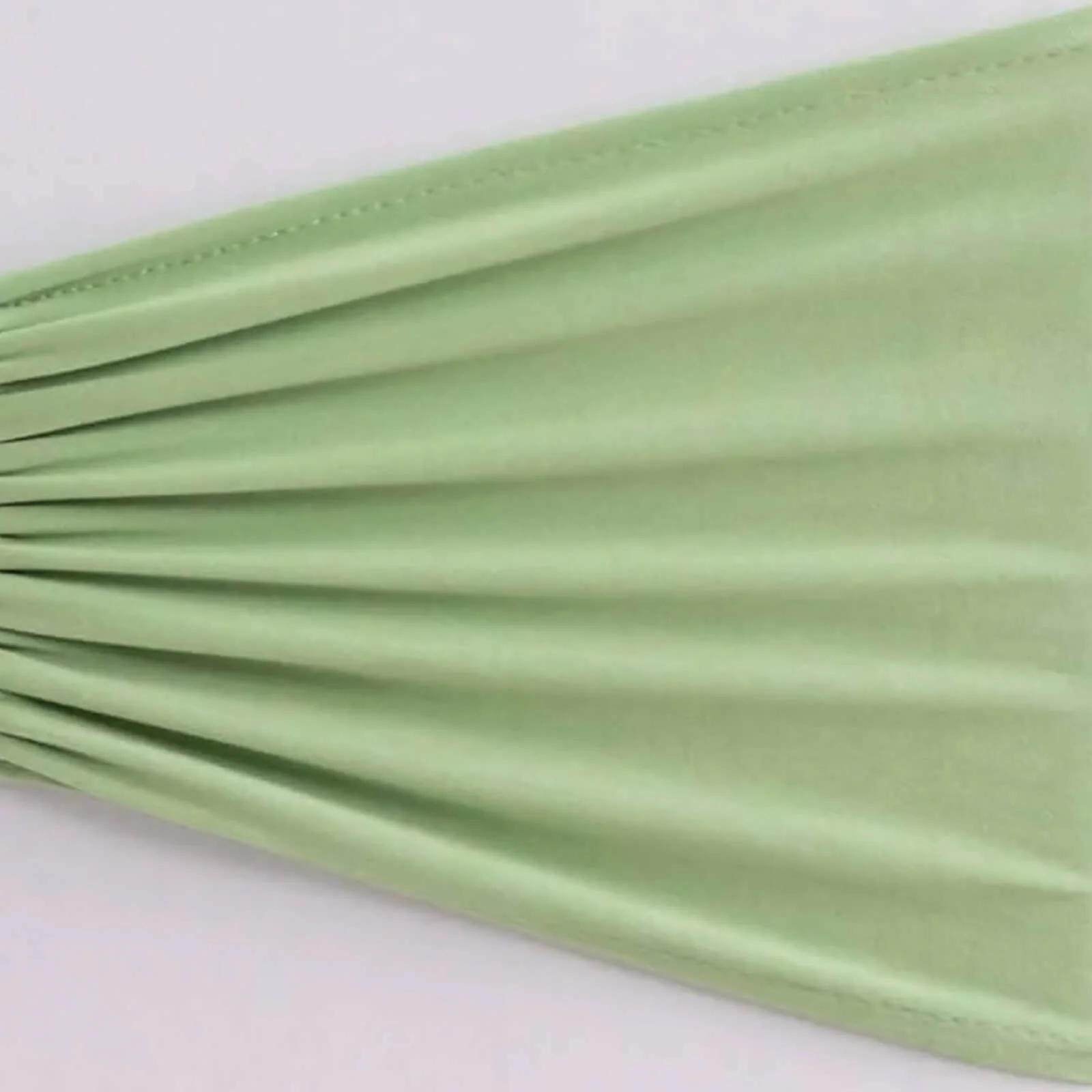 5 Pack Spandex Chair Sashes 8"x13" Sage Green Ruffled Style - Wide Wrinkle-Free Stretch Chair Bands - Image 11