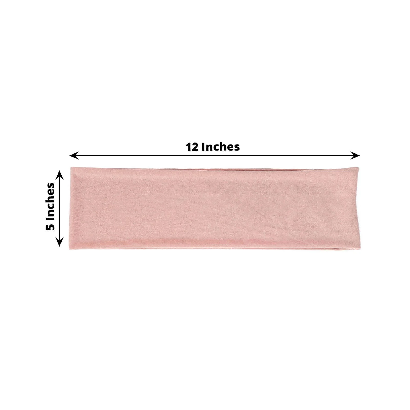 5 Pack Stretch Spandex Chair Sashes 5"x12" Dusty Rose - Two Ply Heavy Duty Fitted Chair Bands - Image 3