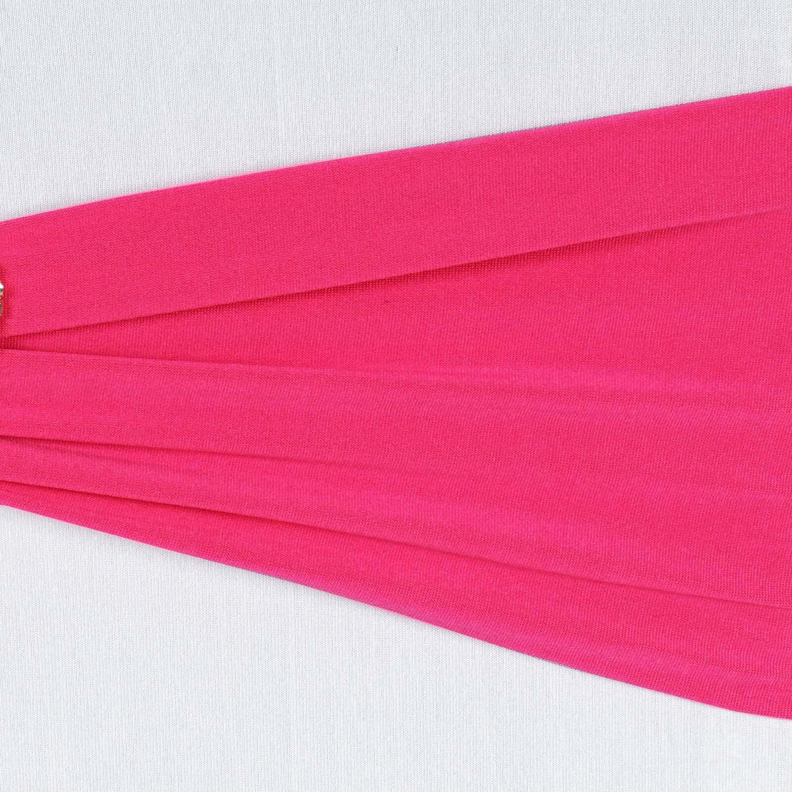 5 Pack Stretch Spandex Chair Sashes 5"x12" Fuchsia - Two Ply Heavy Duty Fitted Chair Bands - Image 6