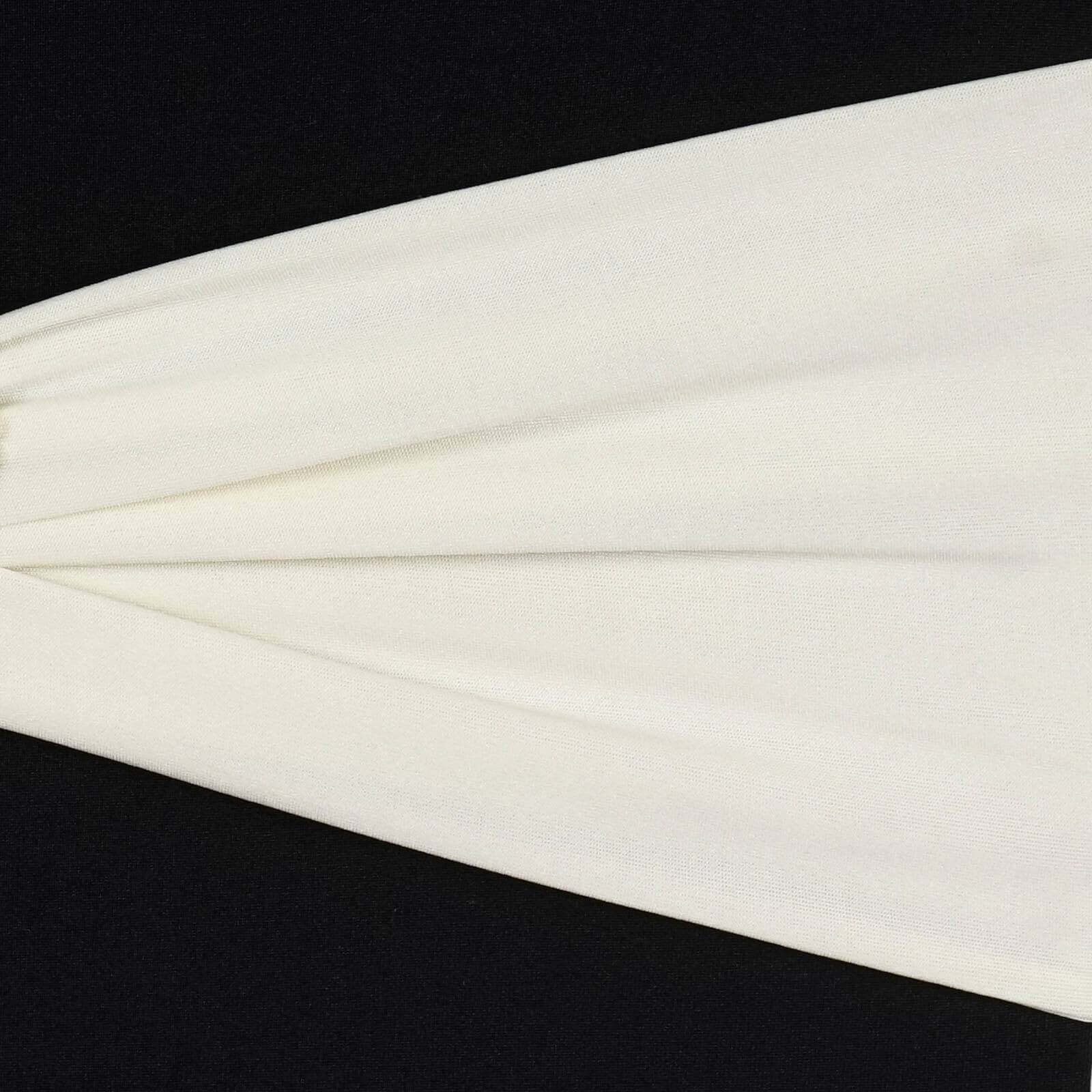 5 Pack Stretch Spandex Chair Sashes 5"x12" Ivory - Two Ply Heavy Duty Fitted Chair Bands - Image 6