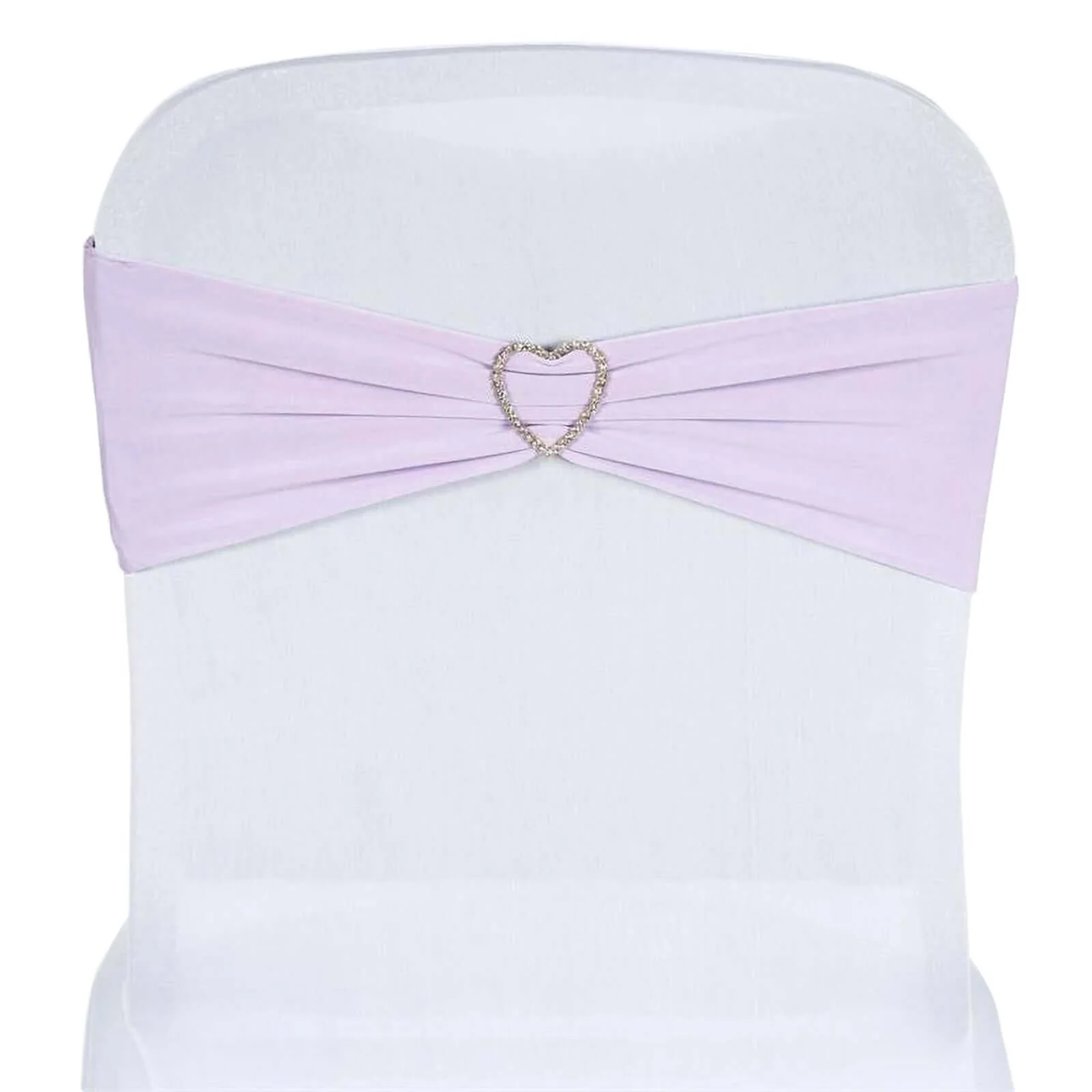 5 Pack Stretch Spandex Chair Sashes 5"x12" Lavender Lilac - Two Ply Heavy Duty Fitted Chair Bands - Image 6