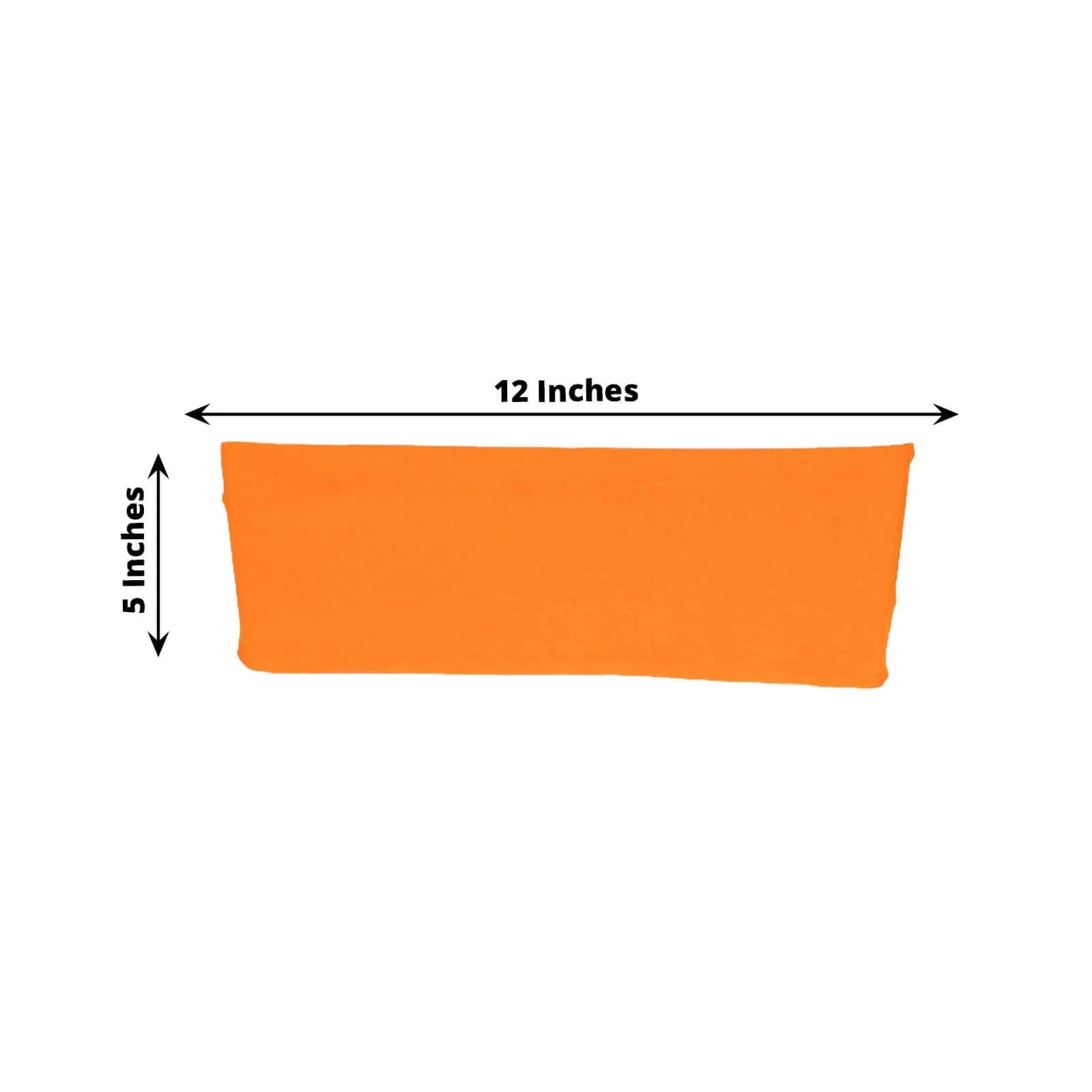 5 Pack Stretch Spandex Chair Sashes 5"x12" Orange - Two Ply Heavy Duty Fitted Chair Bands - Image 3