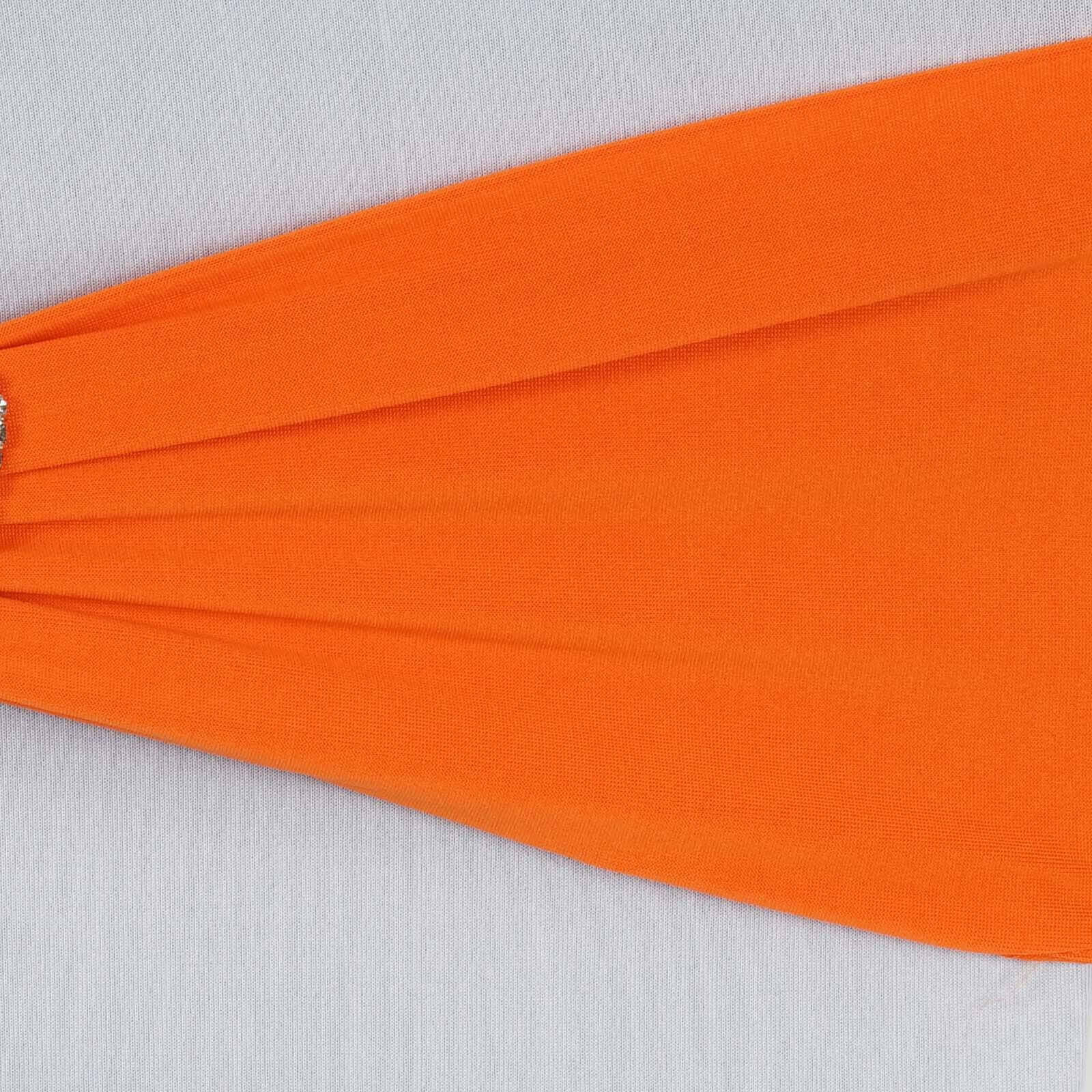5 Pack Stretch Spandex Chair Sashes 5"x12" Orange - Two Ply Heavy Duty Fitted Chair Bands - Image 6