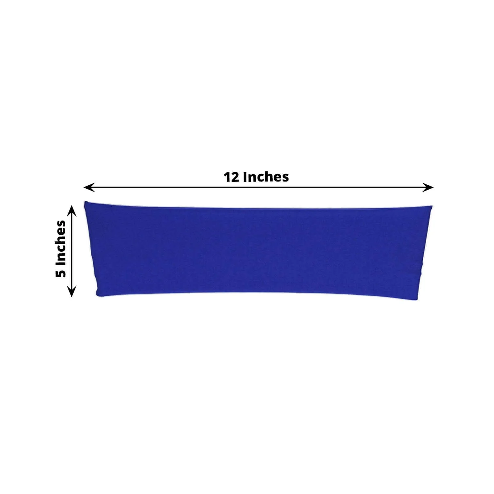 5 Pack Stretch Spandex Chair Sashes 5"x12" Royal Blue - Two Ply Heavy Duty Fitted Chair Bands - Image 3