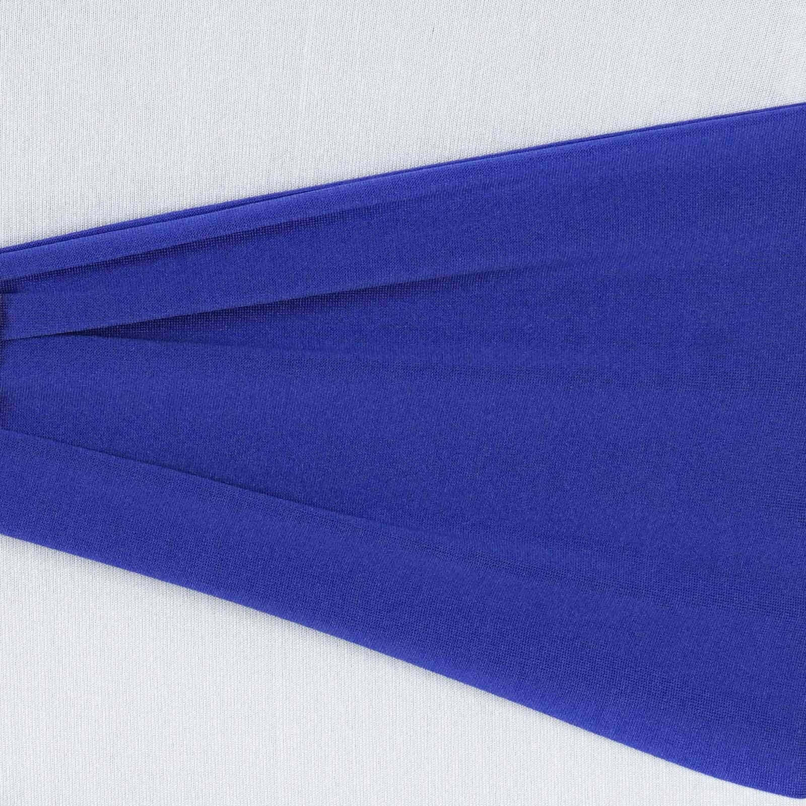 5 Pack Stretch Spandex Chair Sashes 5"x12" Royal Blue - Two Ply Heavy Duty Fitted Chair Bands - Image 6