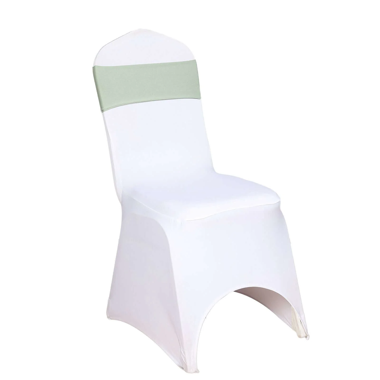 5 Pack Stretch Spandex Chair Sashes 5"x12" Sage Green - Two Ply Heavy Duty Fitted Chair Bands - Image 11