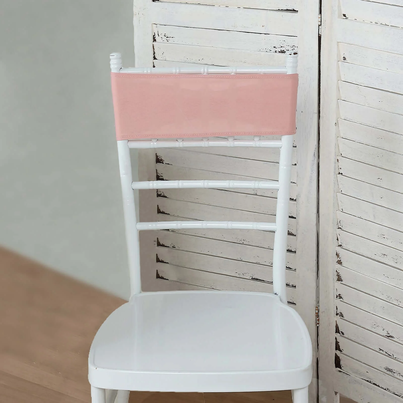 5 Pack Stretch Spandex Chair Sashes 5"x14" Dusty Rose with Silver Diamond Ring Slide Buckle - Durable Fitted Chair Bands - Image 13