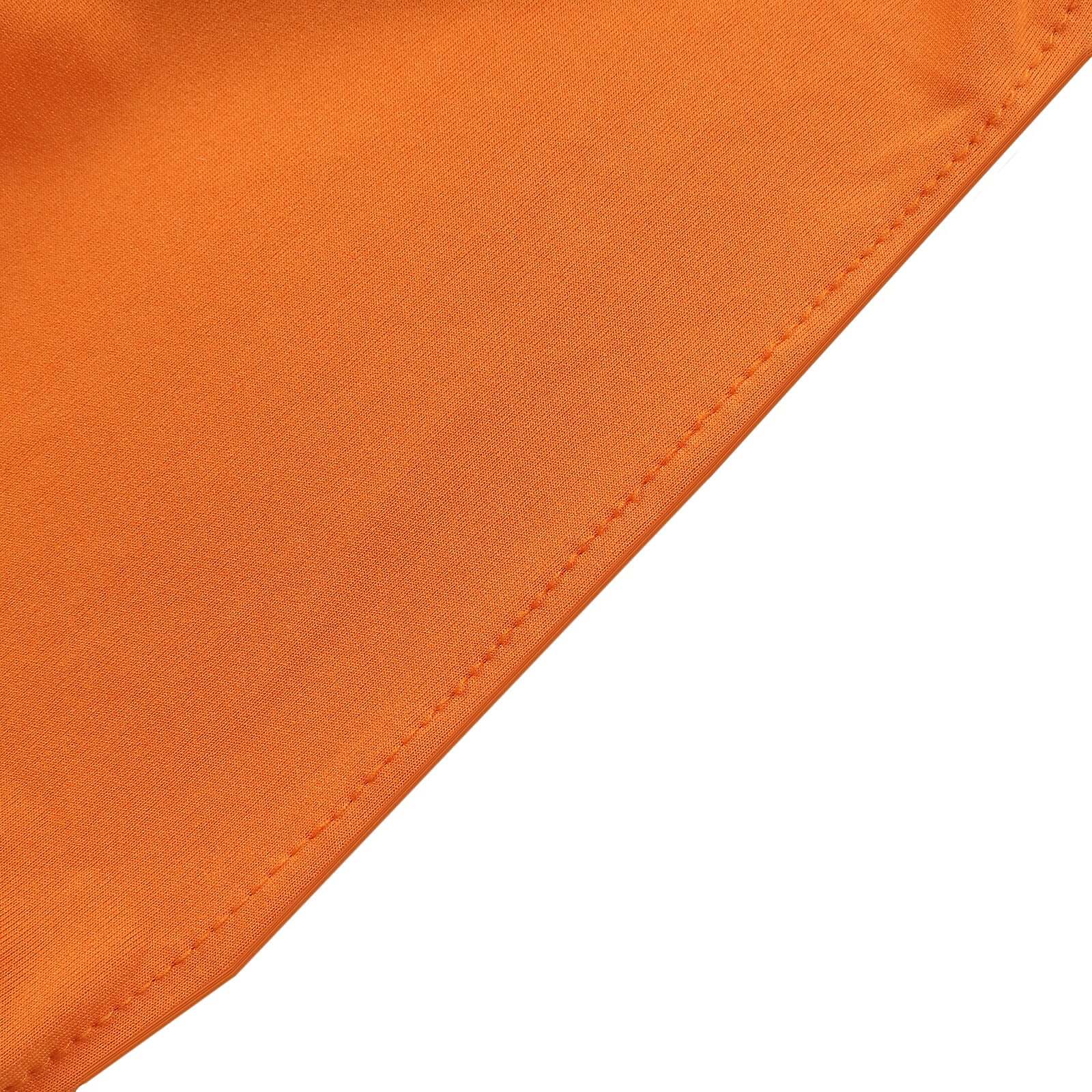 5 Pack Stretch Spandex Chair Sashes 5"x14" Orange with Silver Diamond Ring Slide Buckle - Durable Fitted Chair Bands - Image 12