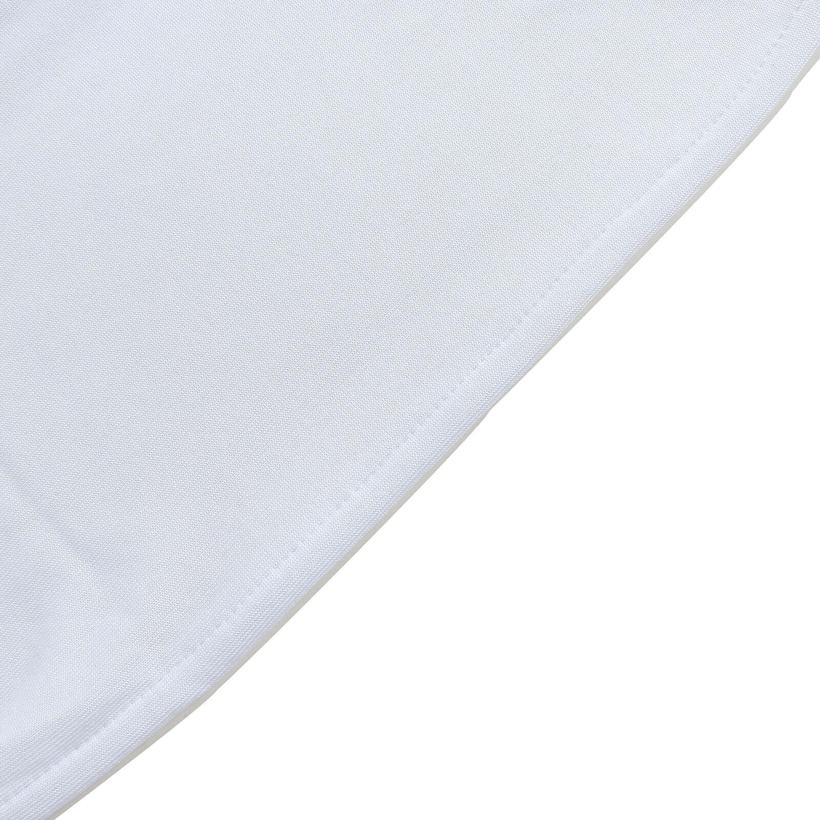 5 Pack Stretch Spandex Chair Sashes 5"x14" White with Silver Diamond Ring Slide Buckle - Luxe Durable Fitted Chair Bands for Weddings & Events - Image 12