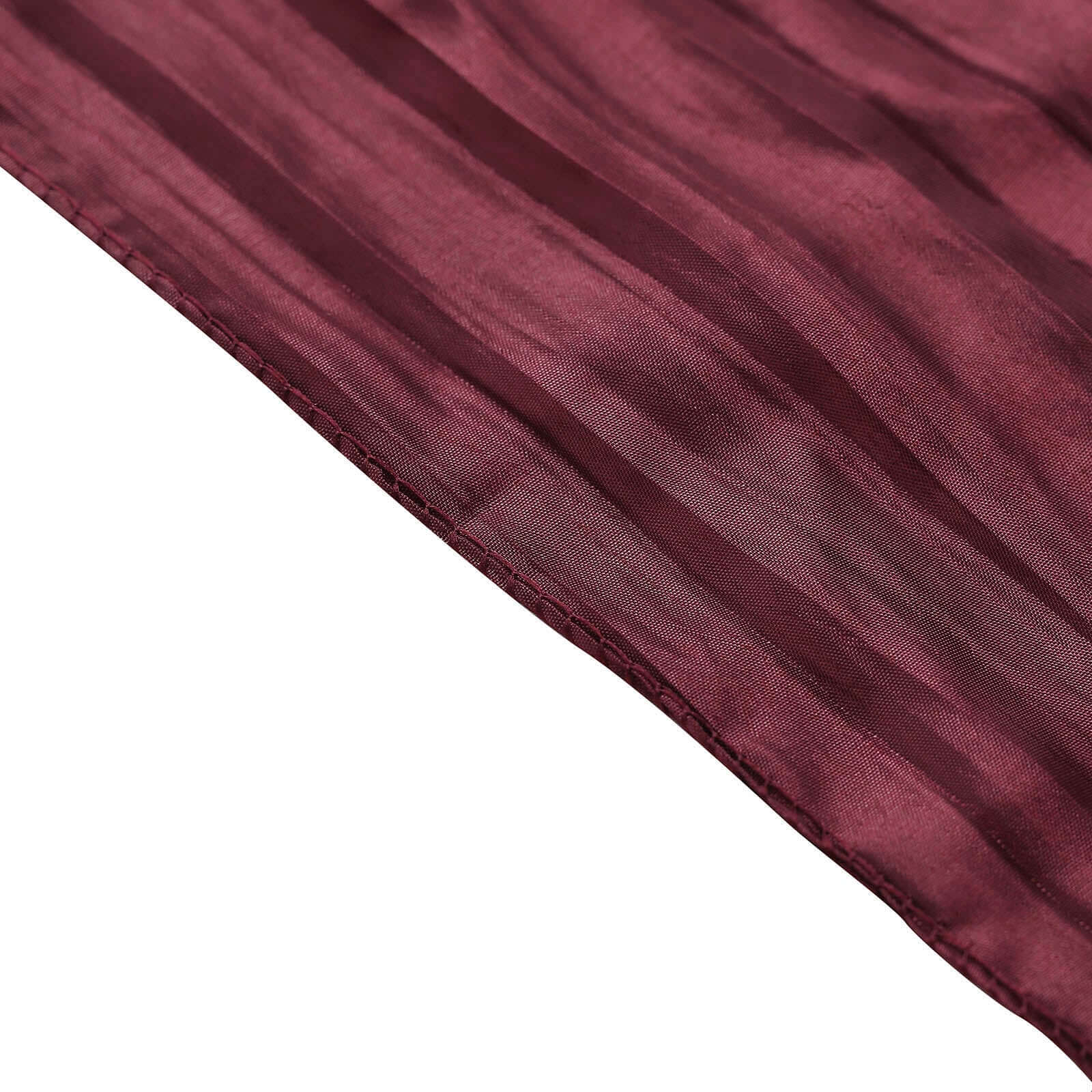 5 Pack Taffeta Chair Sashes 6"x106" Burgundy Accordion Crinkle - Sophisticated Decorative Design - Image 14