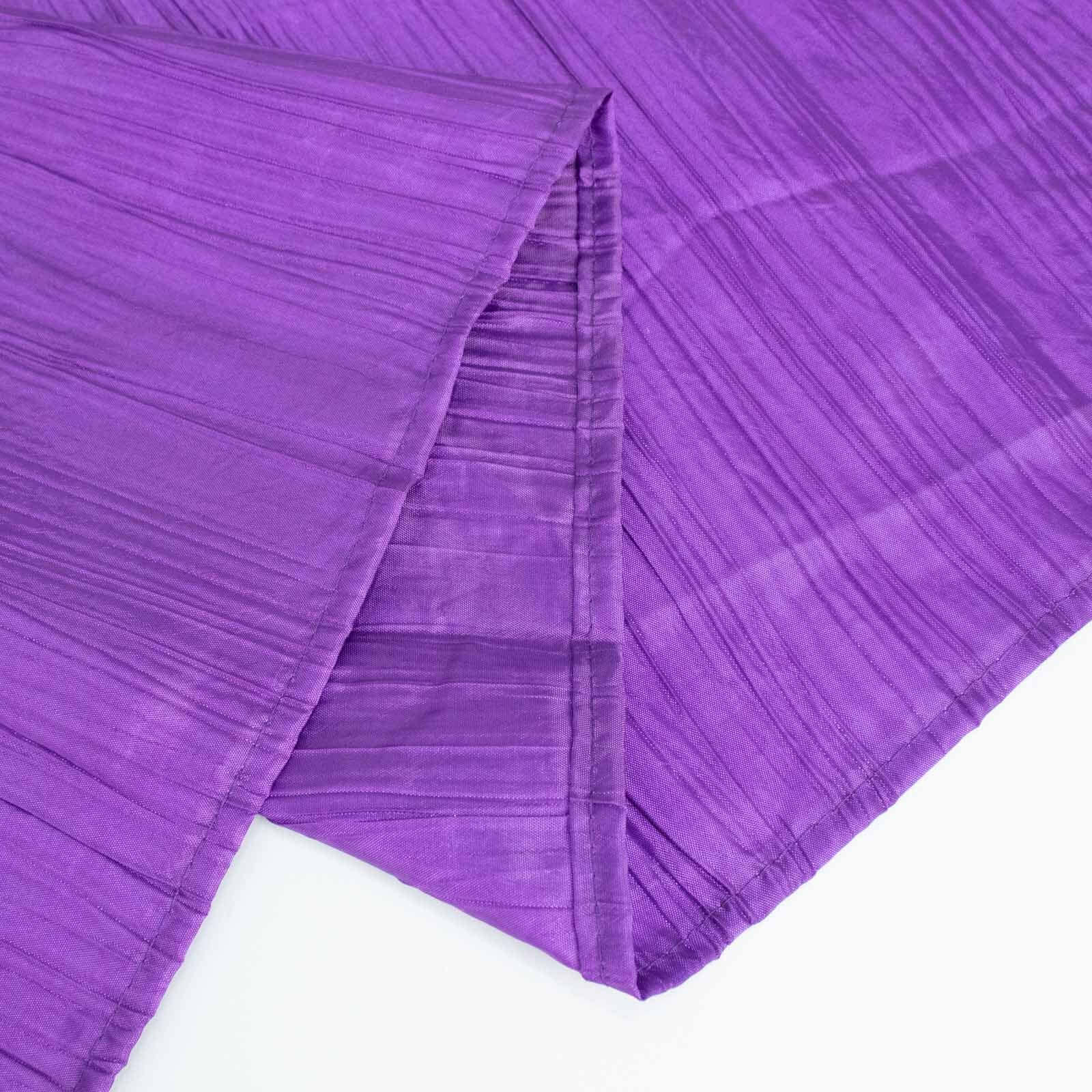 5 Pack Taffeta Chair Sashes 6"x106" Purple Accordion Crinkle - Sophisticated Decorative Design - Image 7