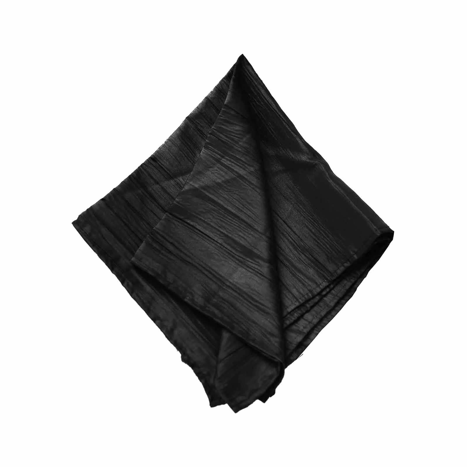 5 Pack Taffeta Napkins 20"x20" Black - Accordion Crinkle Cloth Napkins - Image 6