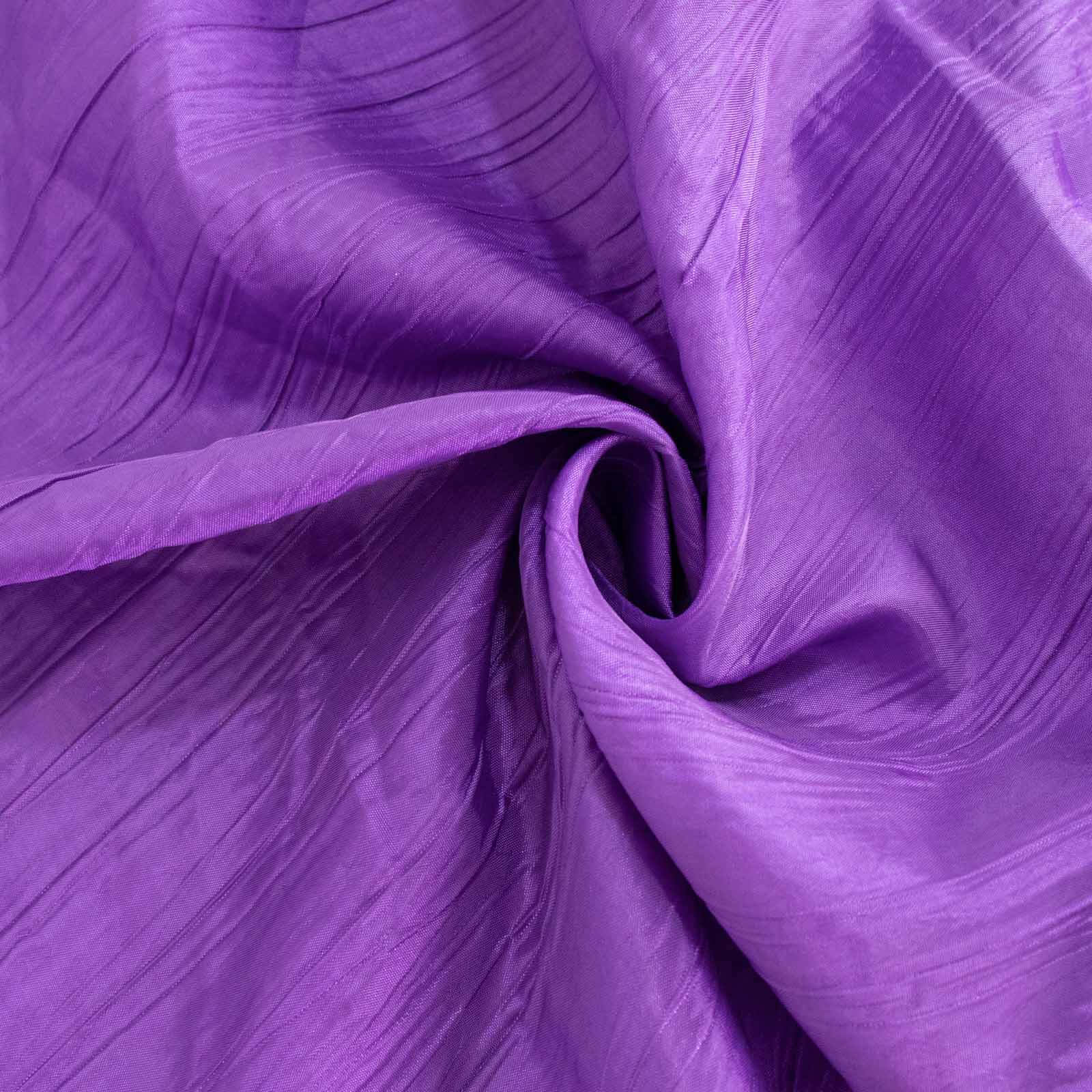 5 Pack Taffeta Napkins 20"x20" Purple - Accordion Crinkle Cloth Napkins - Image 3