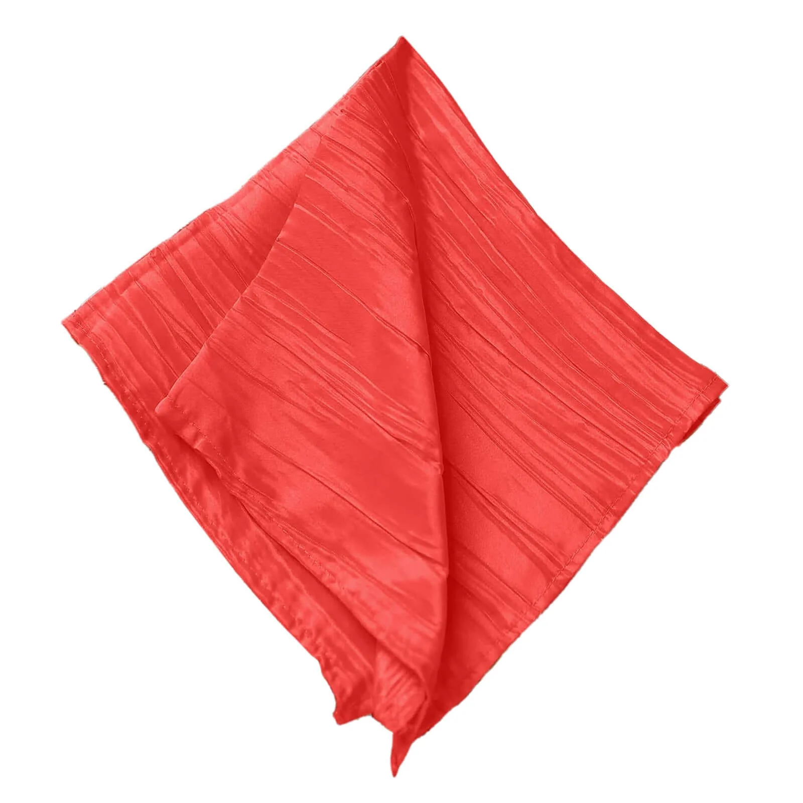 5 Pack Taffeta Napkins 20"x20" Red - Accordion Crinkle Cloth Napkins - Image 6