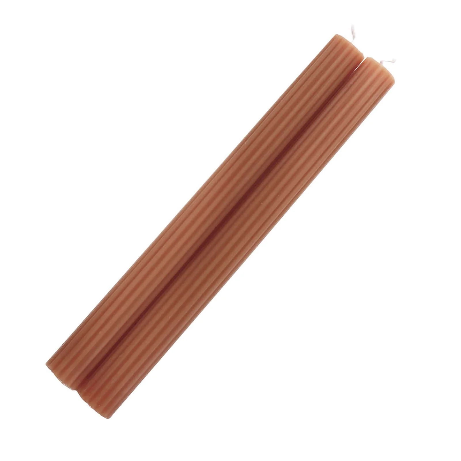 5-Pack Taper Candles 9" Ribbed Wick Ribbon Wax Design Beige - Premium Unscented Dinner Candles - Image 6