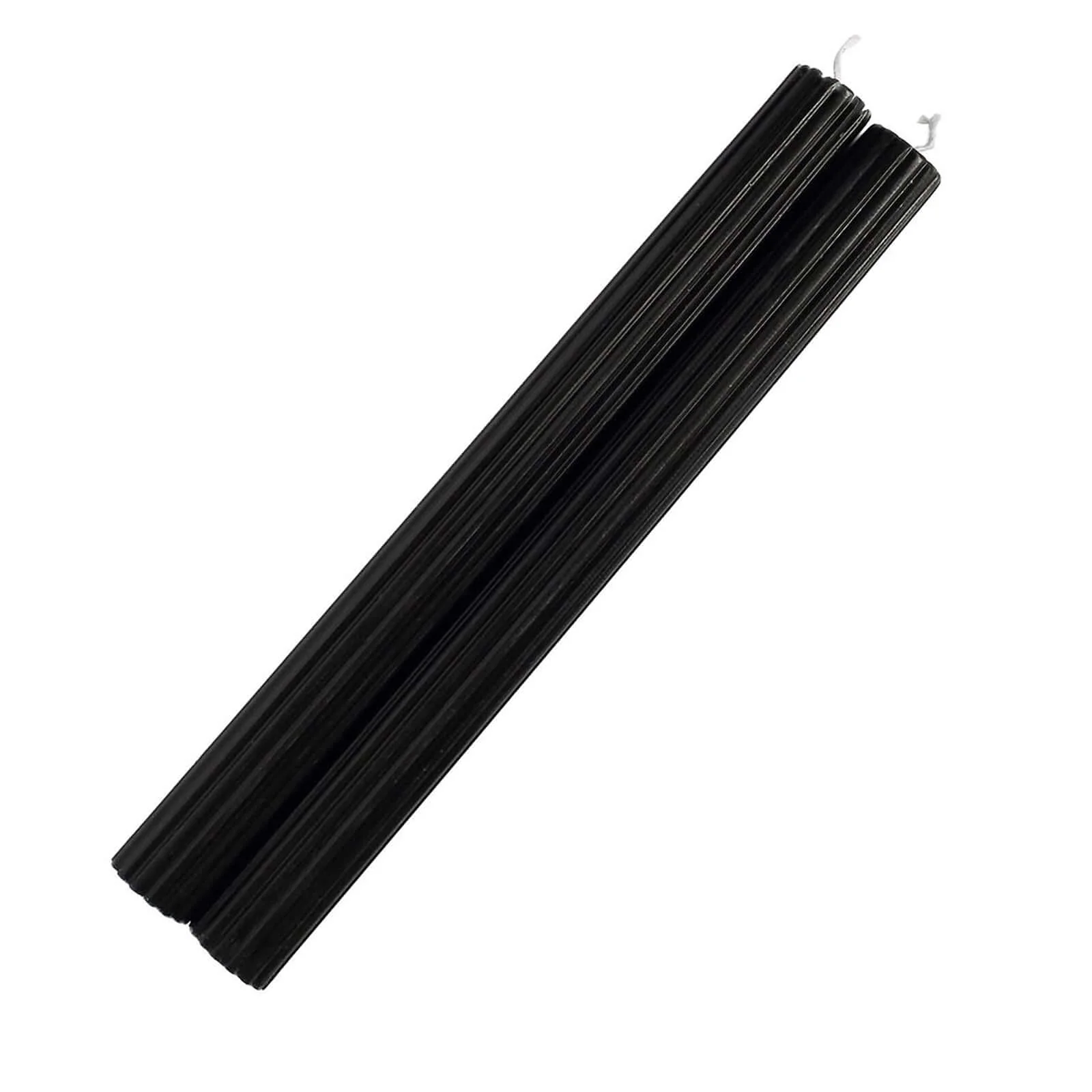 5-Pack Taper Candles 9" Ribbed Wick Ribbon Wax Design Black - Premium Unscented Dinner Candles - Image 6