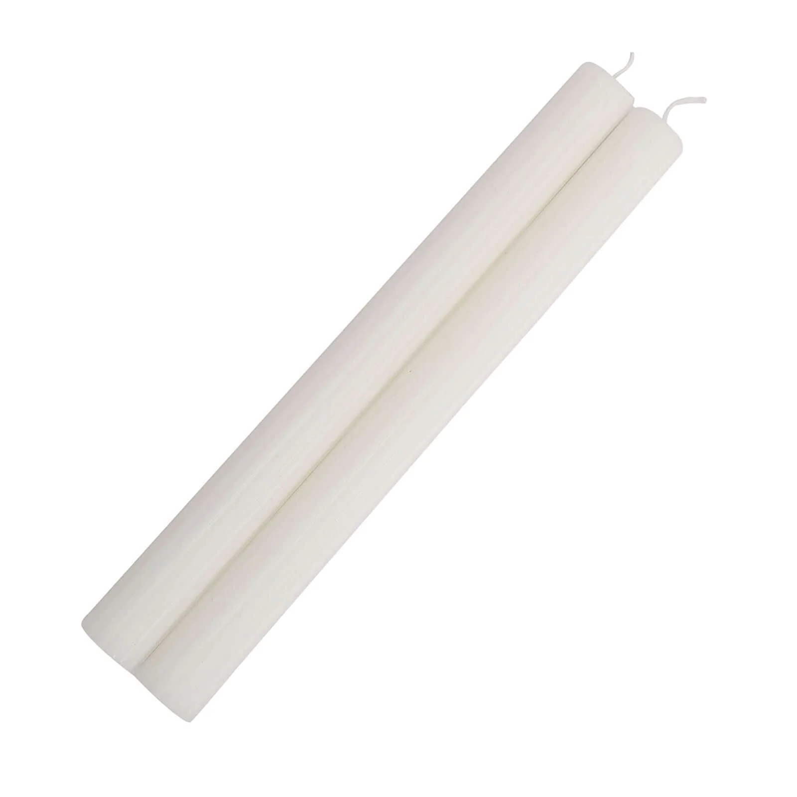 5-Pack Taper Candles 9" Ribbed Wick Ribbon Wax Design White - Premium Unscented Dinner Candles - Image 6