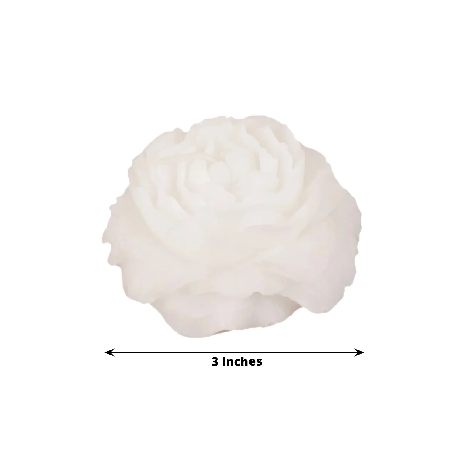 5-Pack White Peony Flower Scented Candles 3" Decorative Floating Wax Design - Party Favors with Gift Boxes & Ribbons - Image 3
