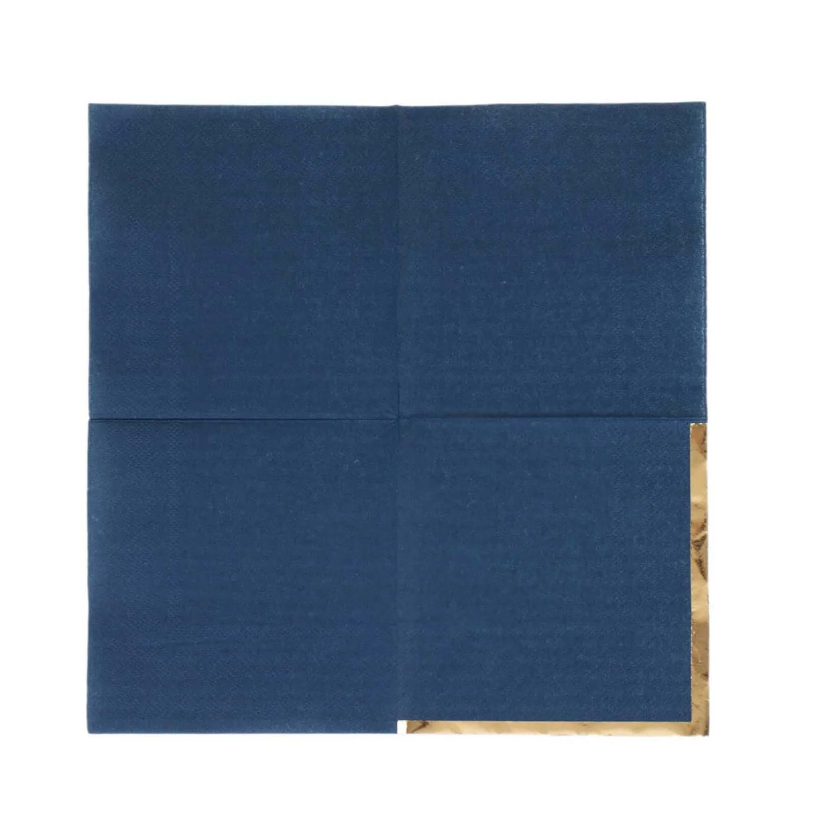 50-Pack Paper Beverage Napkins 2 Ply Navy Blue with Gold Foil Edge 5"x5" - Soft Disposable Cocktail Napkins 18GSM - Image 7