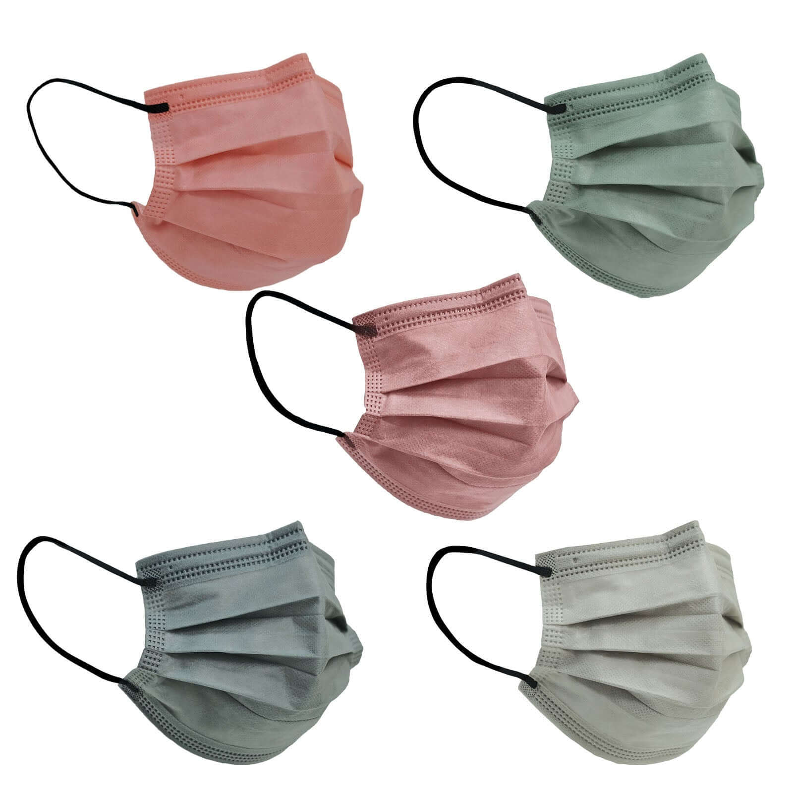 50 Pack Assorted Colors Disposable Face Mask Non Woven Mask with Ear Loop 3 Ply - Image 10
