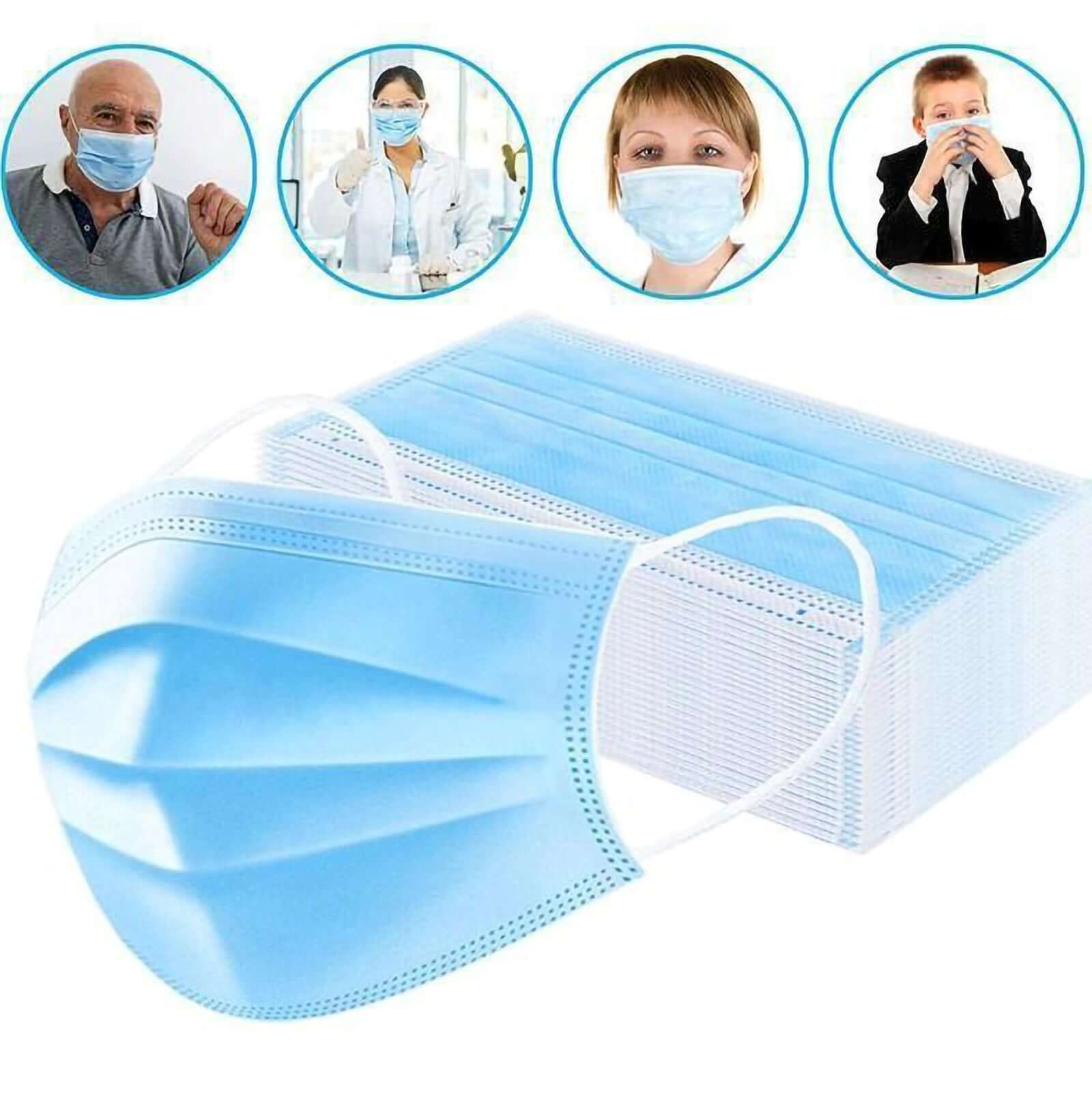 50 Pack Disposable Face Mask Non Woven Mask with Ear Loop 3 Ply - Image 4
