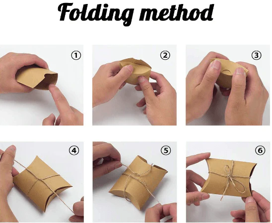 50 Pack Natural Brown Paper Rustic Party Gift Boxes With Jute Rope Tie, Wedding Favor Pillow Box Set 4.5"x3.5" - Image 12