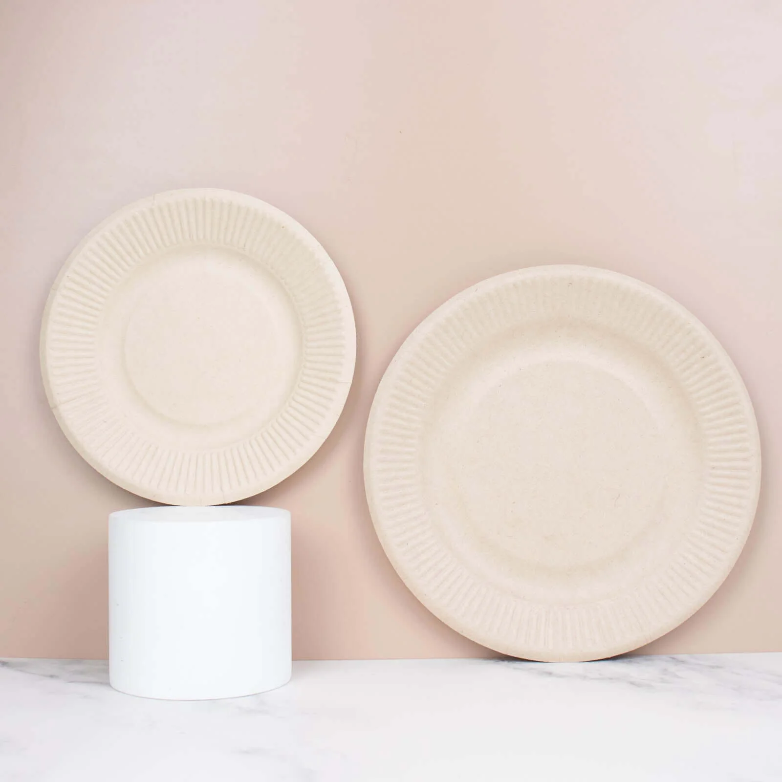 50-Pack Bagasse Round Dessert Plates 8" Natural with Ribbed Rim - Eco Friendly Disposable Sugarcane Appetizer/Salad Plates for Parties - Image 11
