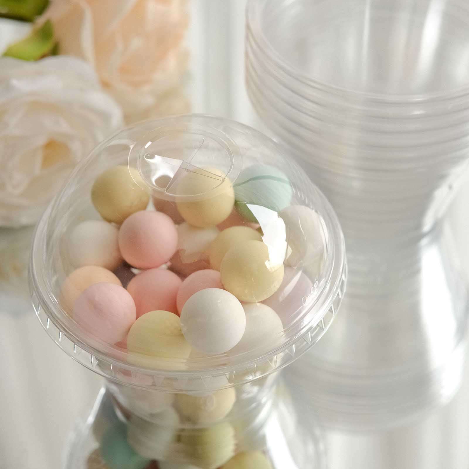 50-Pack Clear Dome Lid Plastic Dessert Parfait Cups 7oz, Disposable Pudding Ice Cream Fruit Cups - Durable Design - Image 6