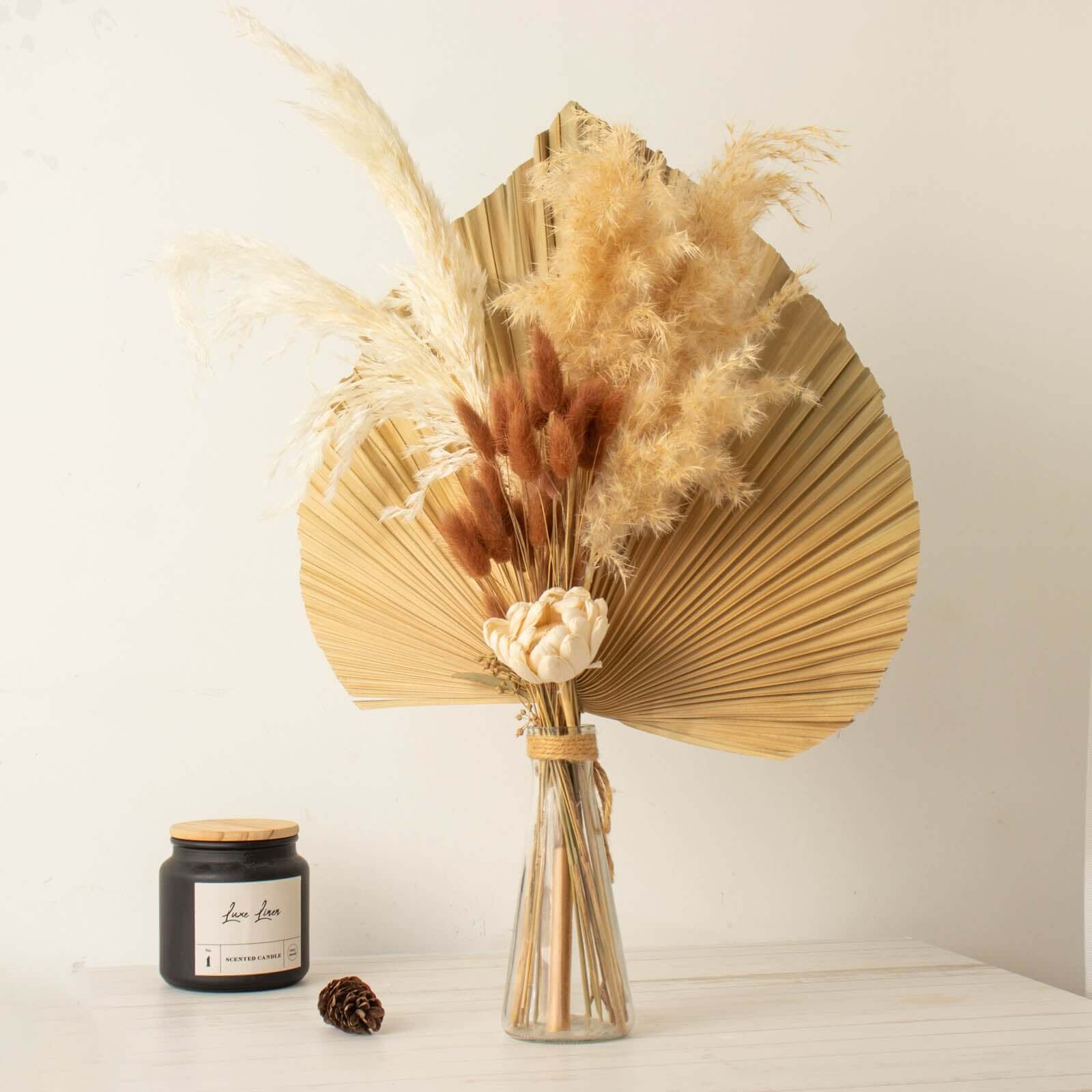 50-Pack Dried Bunny Tail Grass 15" Brown - Fluffy Lagurus Ovatus Rabbit Tail Ornamental Grass - Image 2