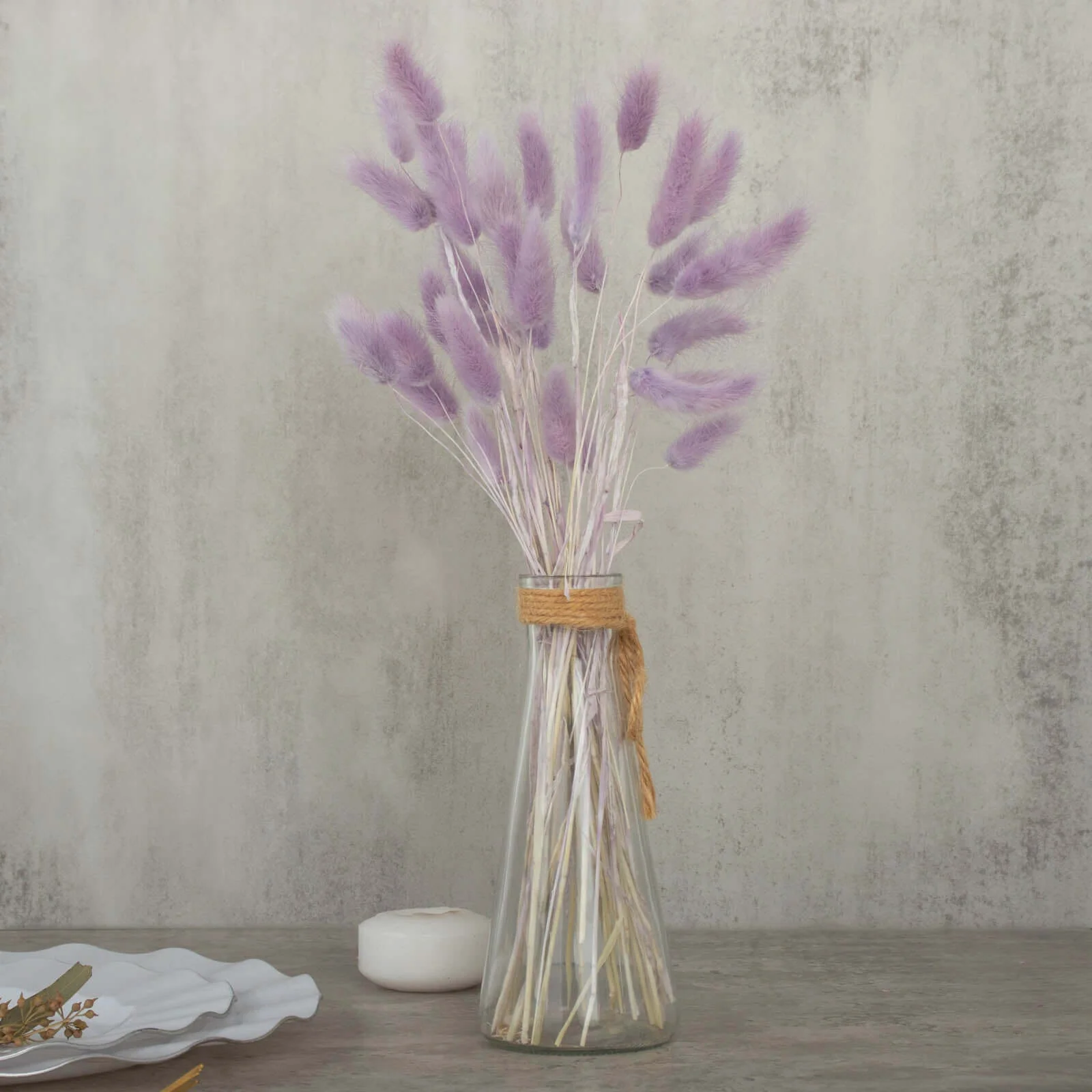 50-Pack Dried Bunny Tail Grass 15" Lavender Lilac - Fluffy Lagurus Ovatus Rabbit Tail Ornamental Grass - Image 4