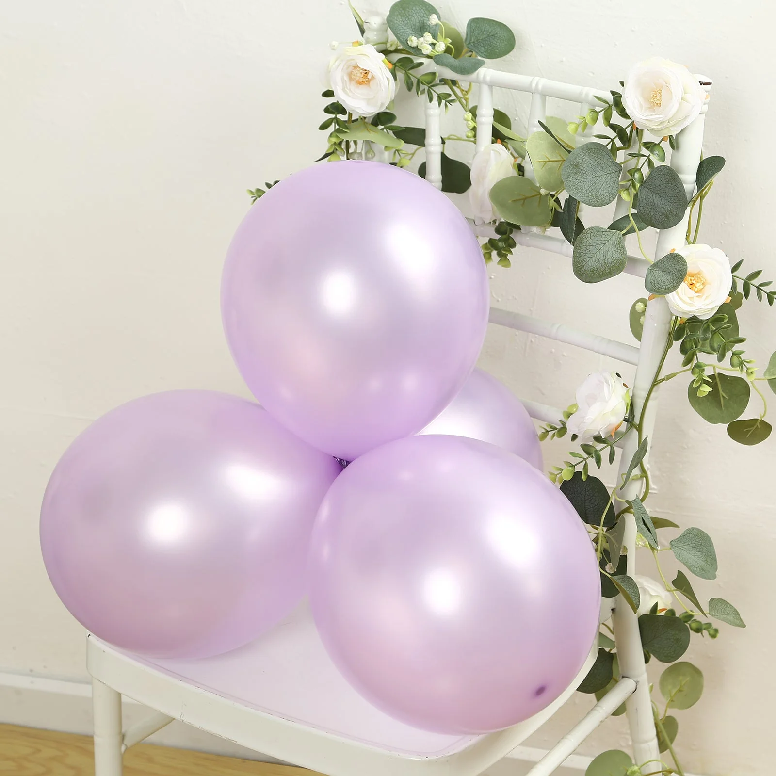 50 Pack Lavender Lilac Biodegradable Balloons, Eco-friendly Thickened Extra Strong Latex Helium Party Balloons - 12" - Image 2
