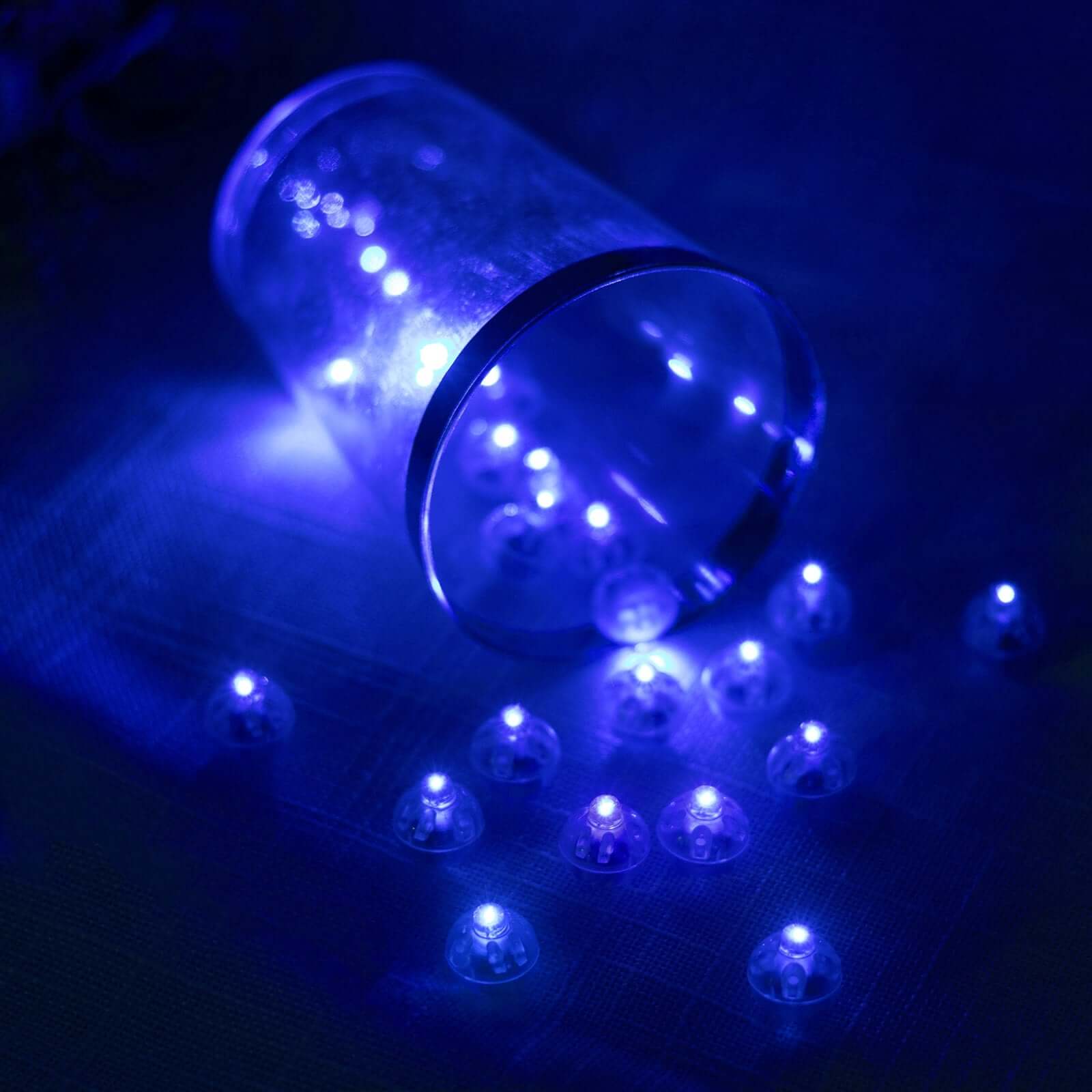 50-Pack LED Balloon Lights 0.5" Round - Light Blue Mini Waterproof Battery Operated Balls - Image 7