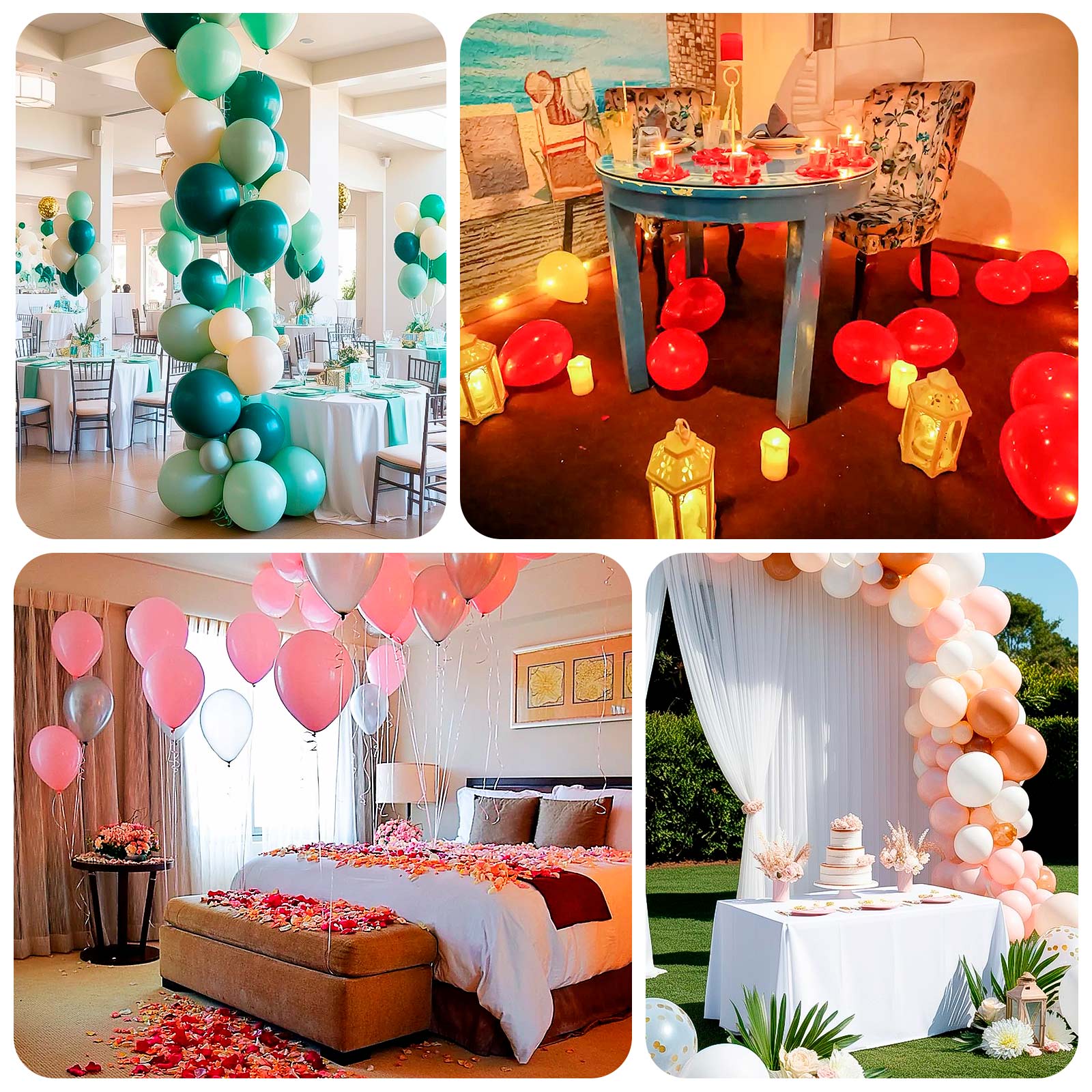 50 Pack Matte Pastel Beige Biodegradable Balloons, Round Eco-friendly Thick Latex Party Balloons - 12" - Image 5