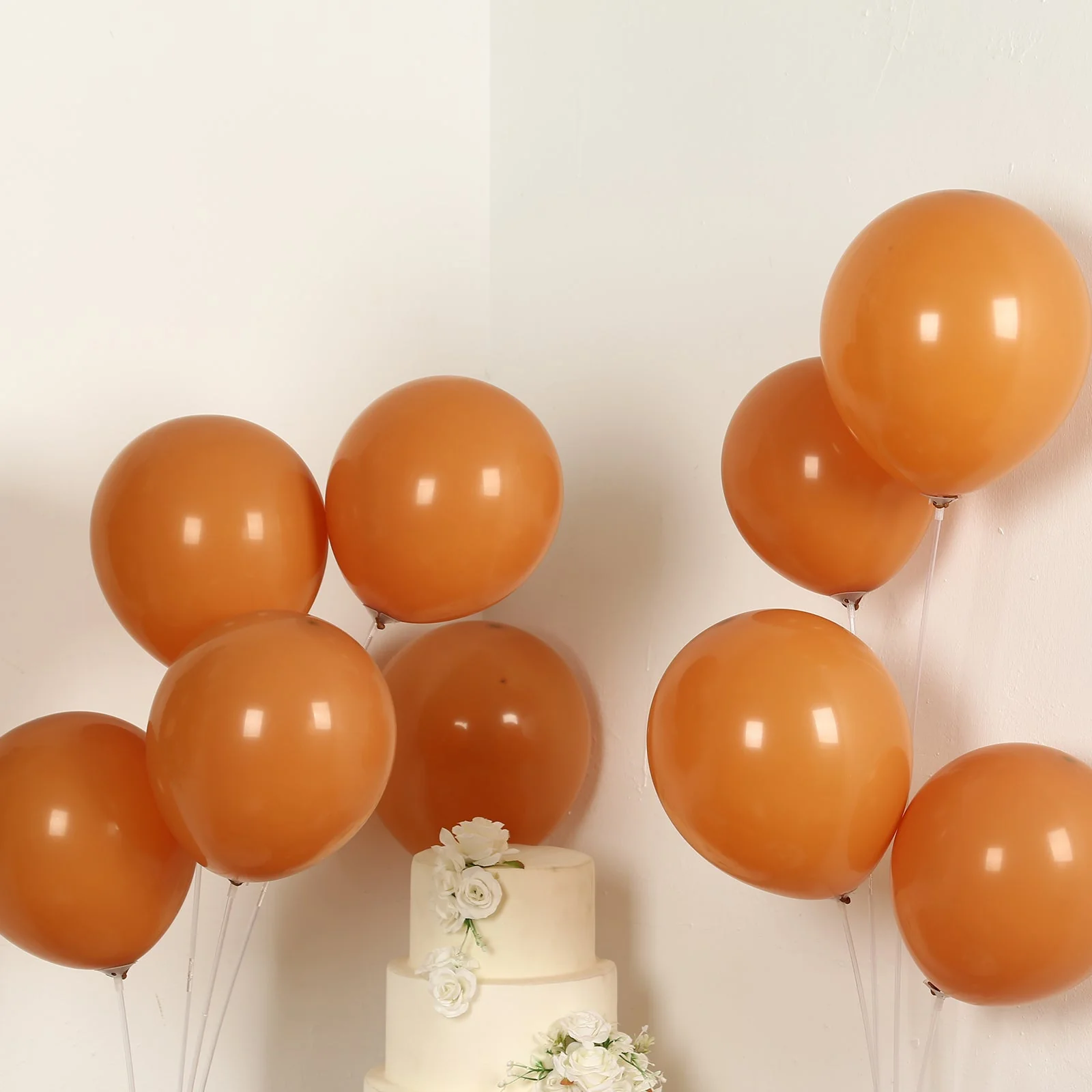 50 Pack Matte Pastel Caramel Biodegradable Balloons, Round Eco-friendly Thick Latex Party Balloons - 12" - Image 6