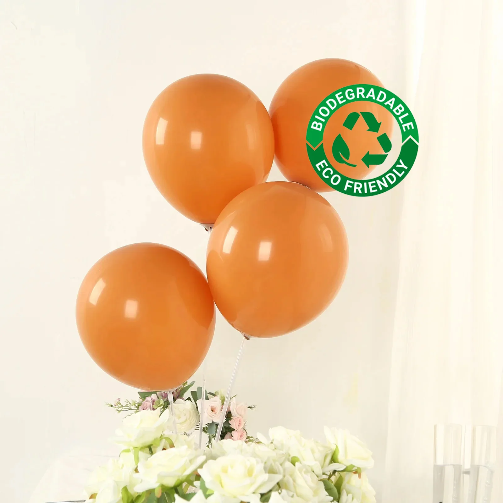 50 Pack Matte Pastel Caramel Biodegradable Balloons, Round Eco-friendly Thick Latex Party Balloons - 12" - Image 8