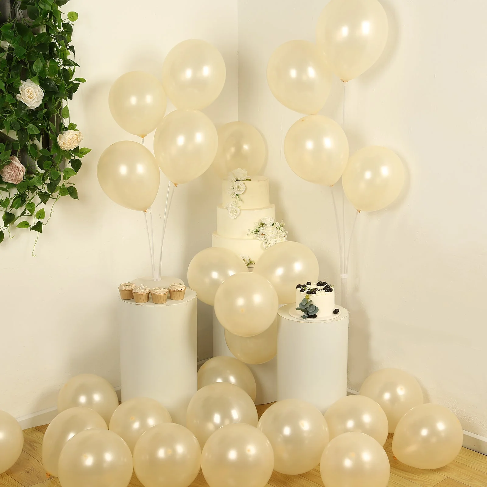 50 Pack Matte Pastel Cream Biodegradable Balloons, Round Eco-friendly Thick Latex Party Balloons - 12" - Image 7