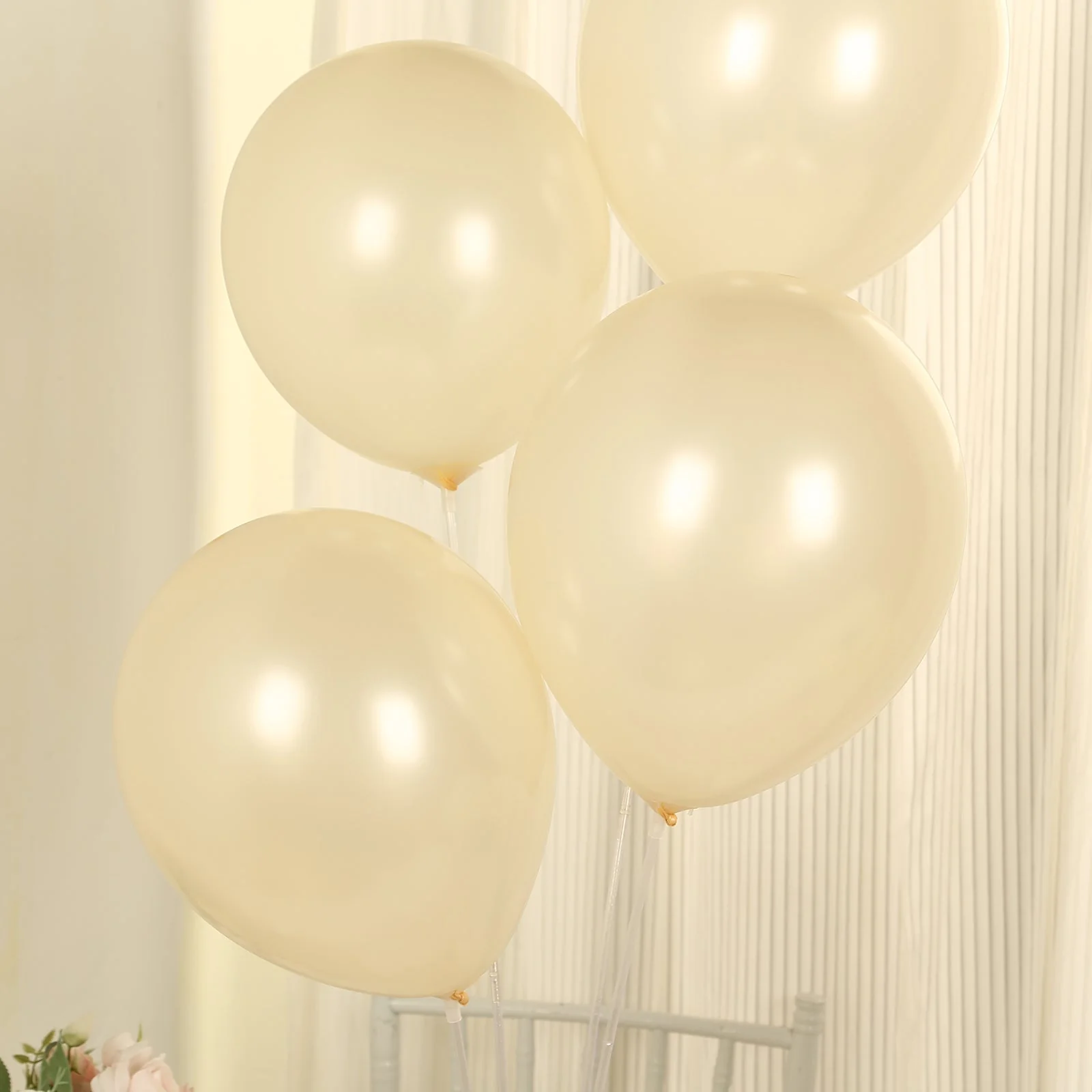50 Pack Matte Pastel Cream Biodegradable Balloons, Round Eco-friendly Thick Latex Party Balloons - 12" - Image 9