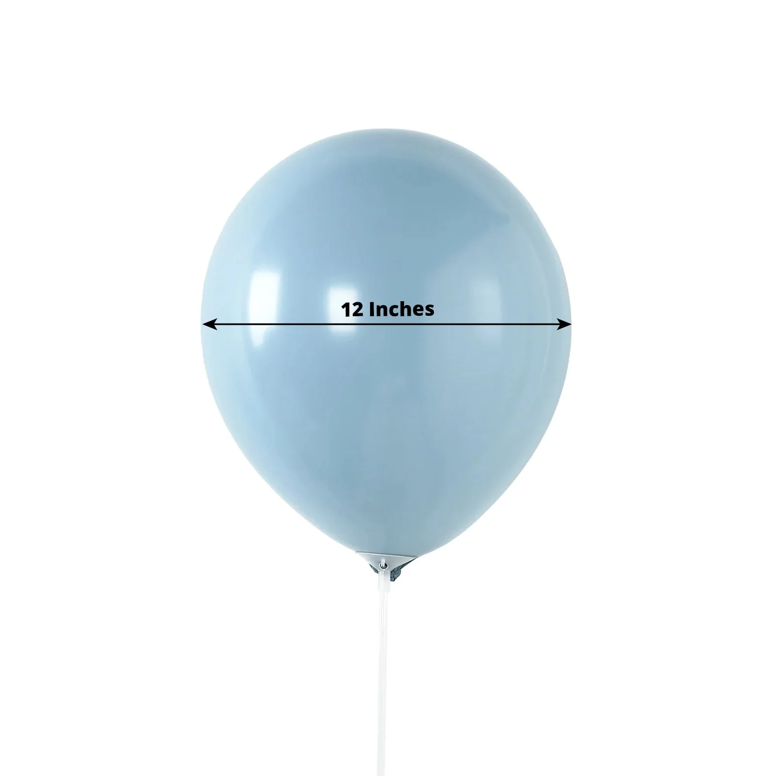 50 Pack Matte Pastel Dusty Blue Biodegradable Balloons, Round Eco-friendly Thick Latex Party Balloons - 12" - Image 3