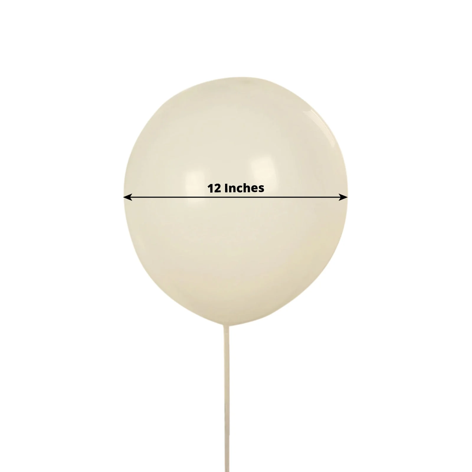 50 Pack Matte Pastel Off White Biodegradable Balloons, Round Eco-friendly Thick Latex Party Balloons - 12" - Image 3
