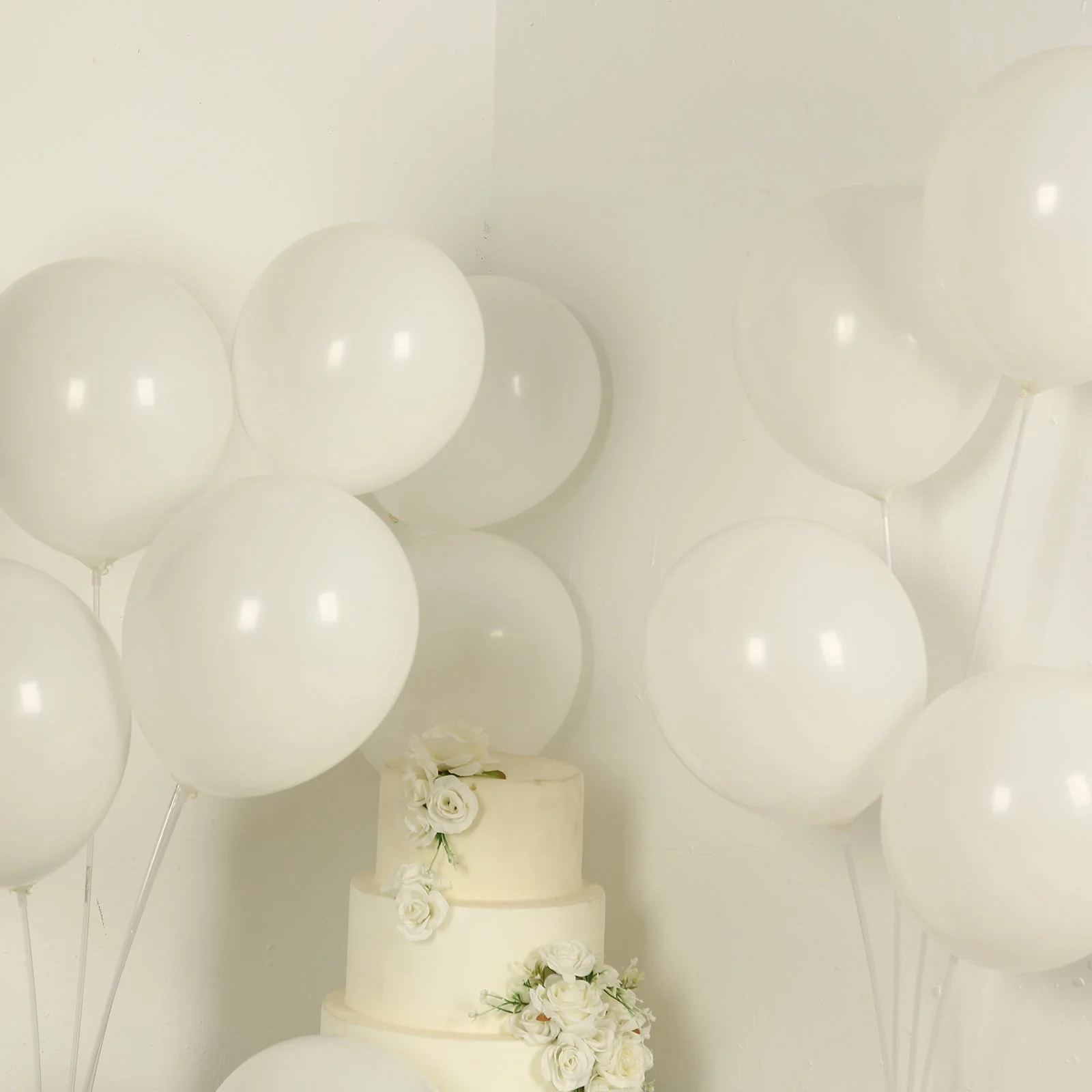 50 Pack Matte Pastel Off White Biodegradable Balloons, Round Eco-friendly Thick Latex Party Balloons - 12" - Image 6