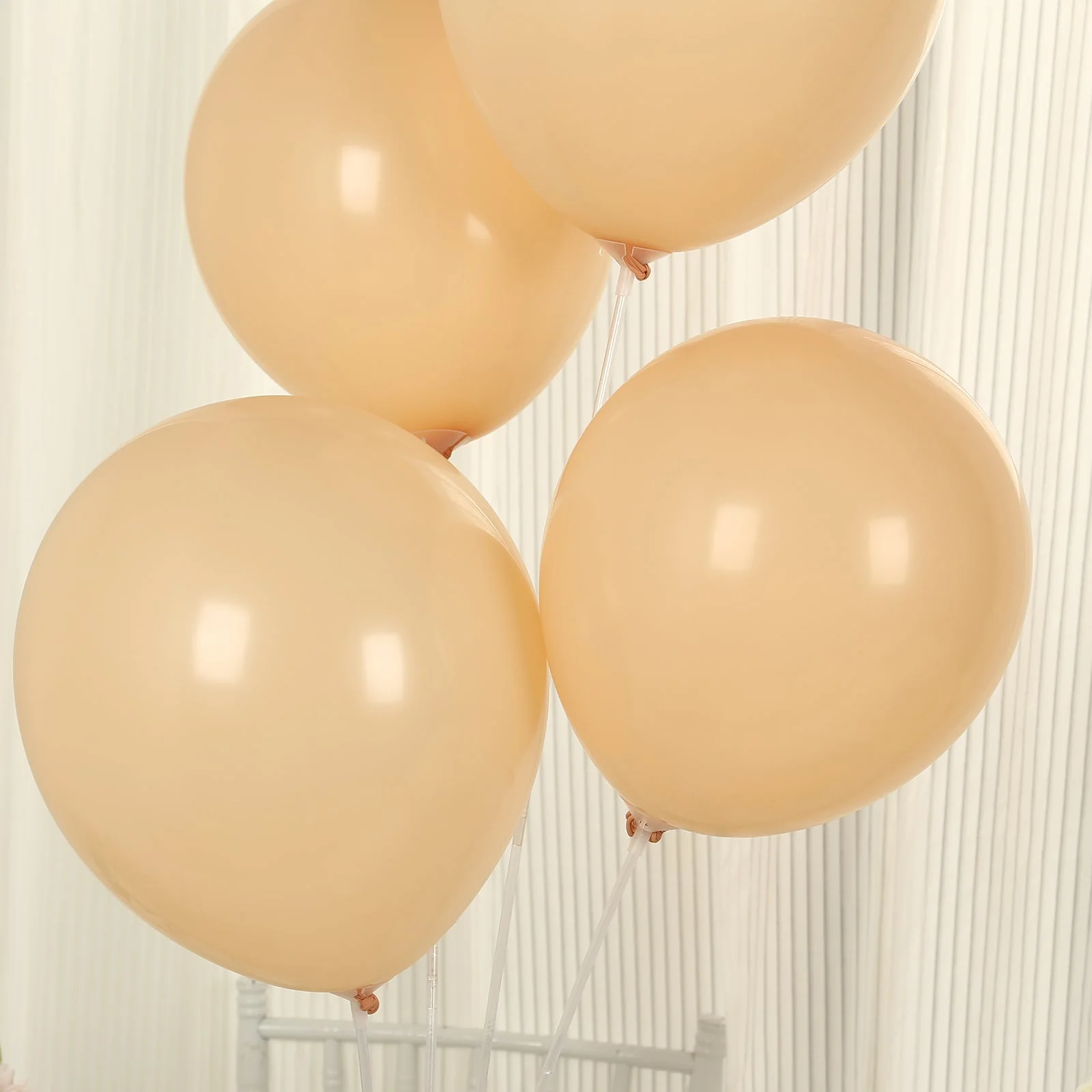 50 Pack Matte Pastel Peach Biodegradable Balloons, Round Eco-friendly Thick Latex Party Balloons - 12" - Image 9