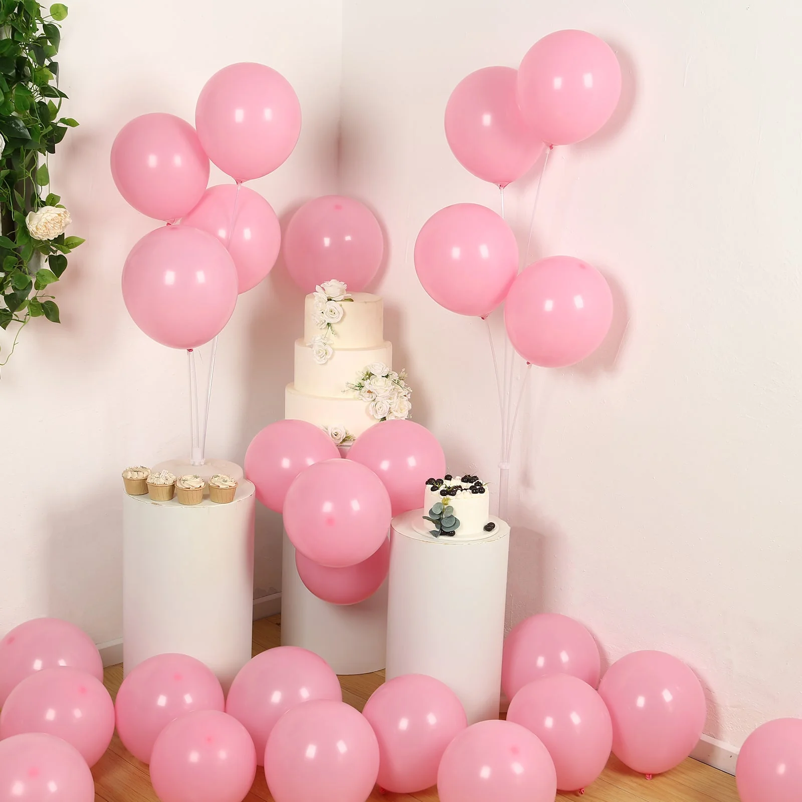 50 Pack Matte Pastel Pink Biodegradable Balloons, Round Eco-friendly Thick Latex Party Balloons - 12" - Image 6