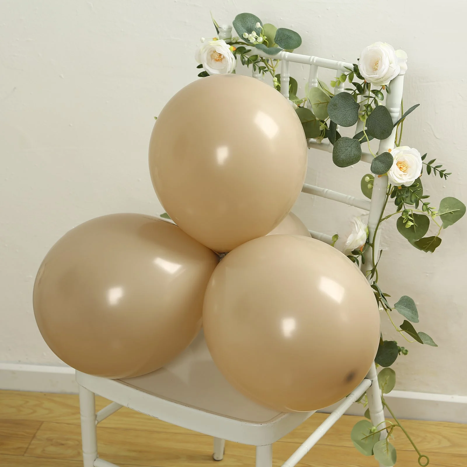 50 Pack Matte Pastel Taupe Biodegradable Balloons, Round Eco-friendly Thick Latex Party Balloons - 12" - Image 8