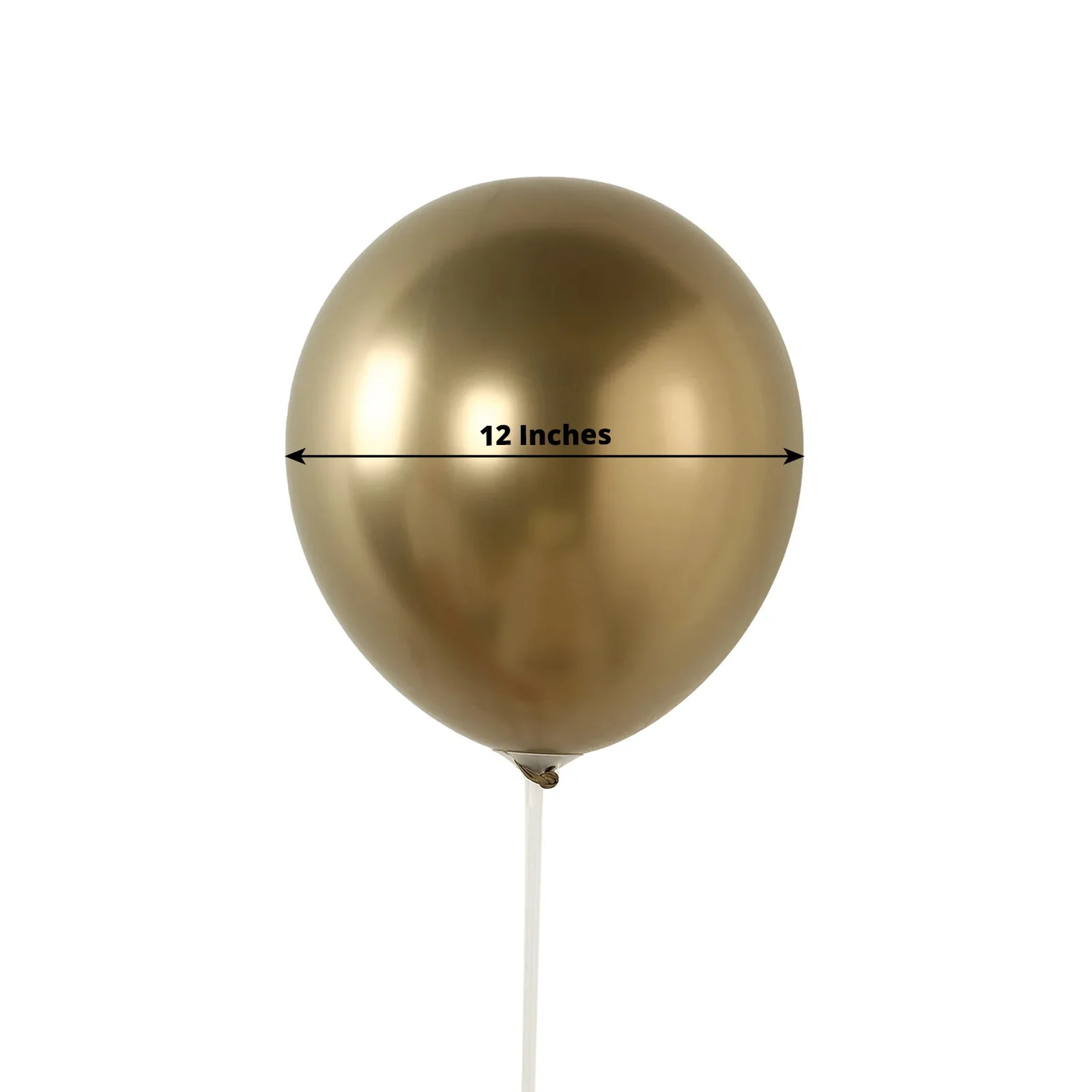 50 Pack Metallic Champagne Biodegradable Balloons, Thick Chrome Latex Party Balloons - 12" - Image 3