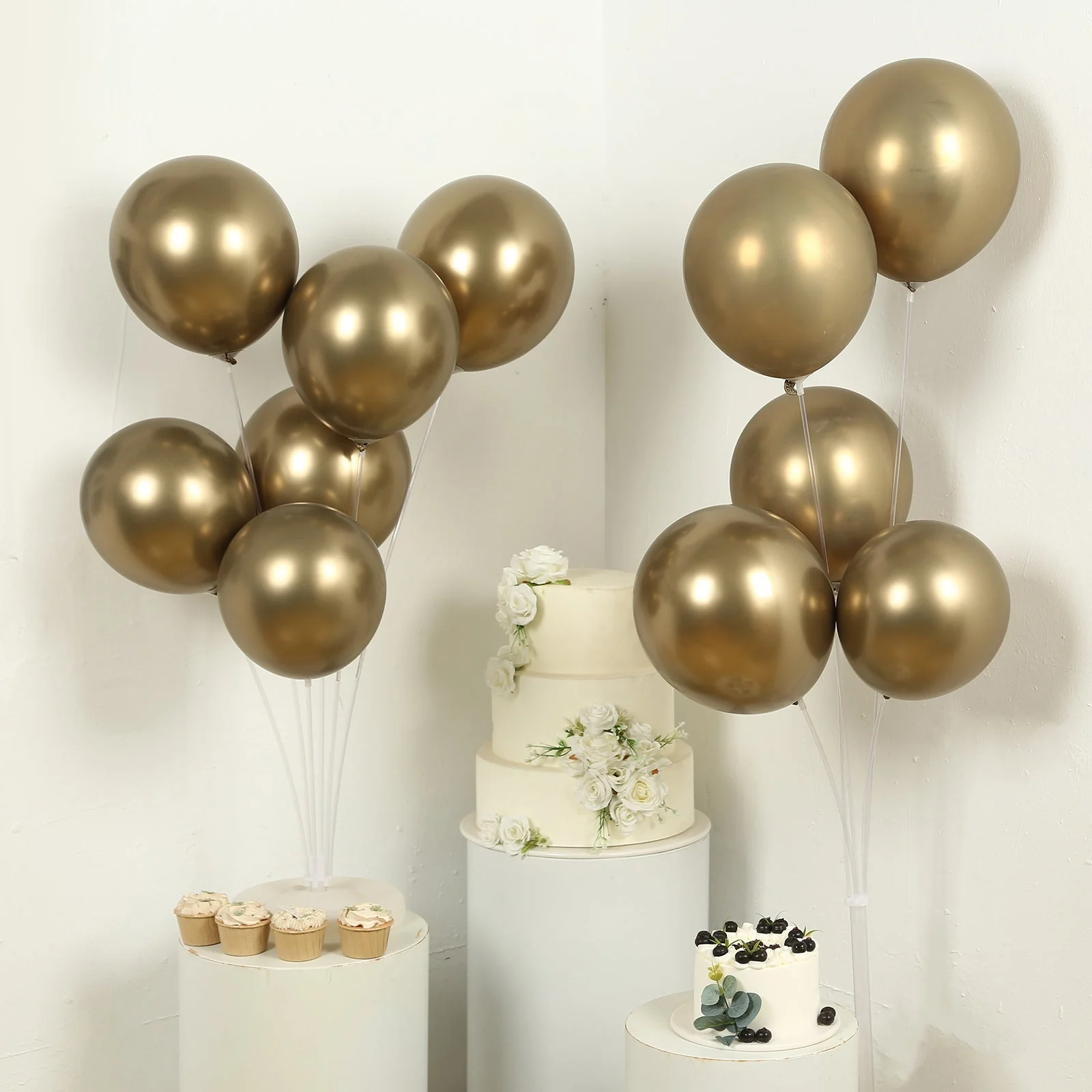 50 Pack Metallic Champagne Biodegradable Balloons, Thick Chrome Latex Party Balloons - 12" - Image 7