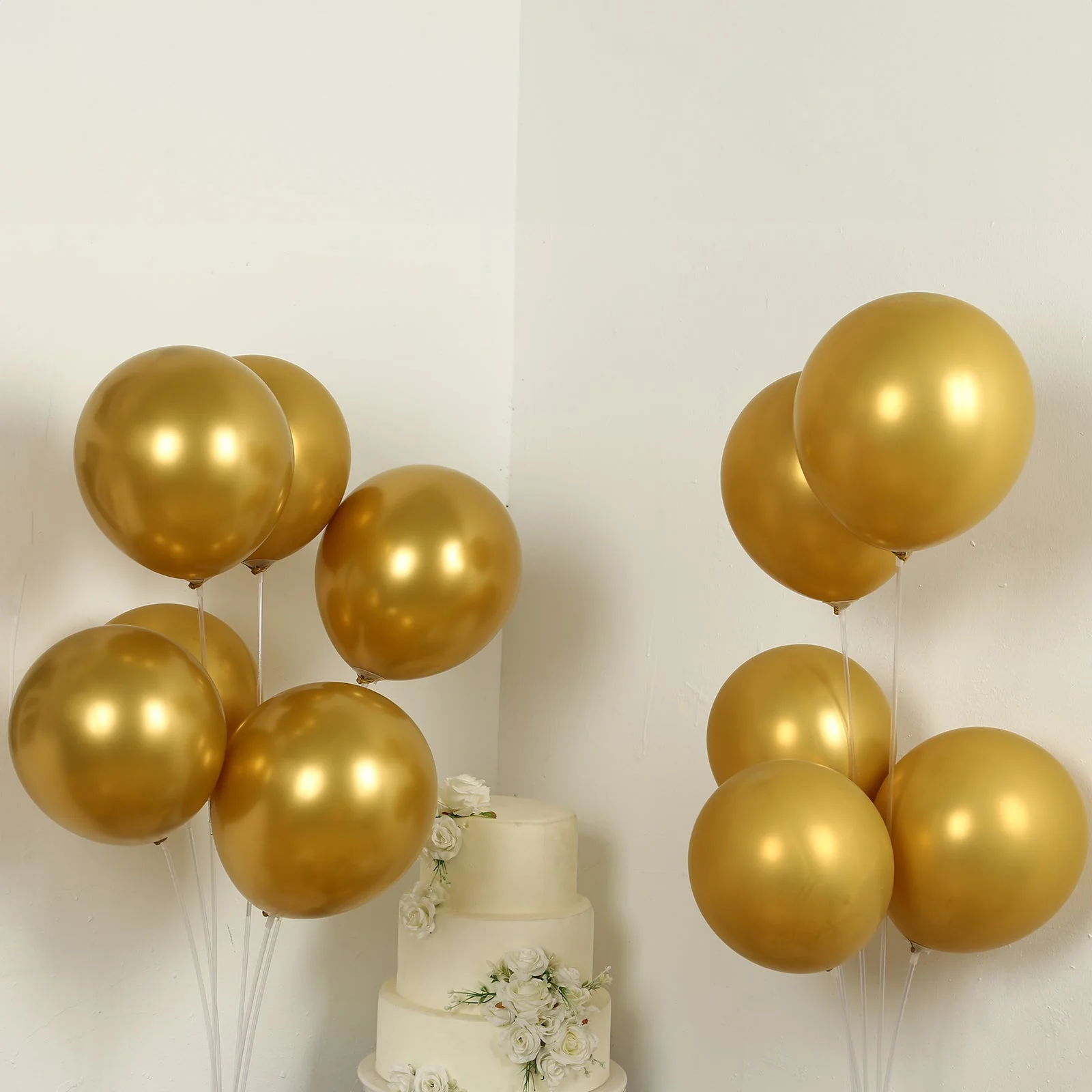 50 Pack Metallic Gold Biodegradable Balloons, Thick Chrome Latex Party Balloons - 12" - Image 7