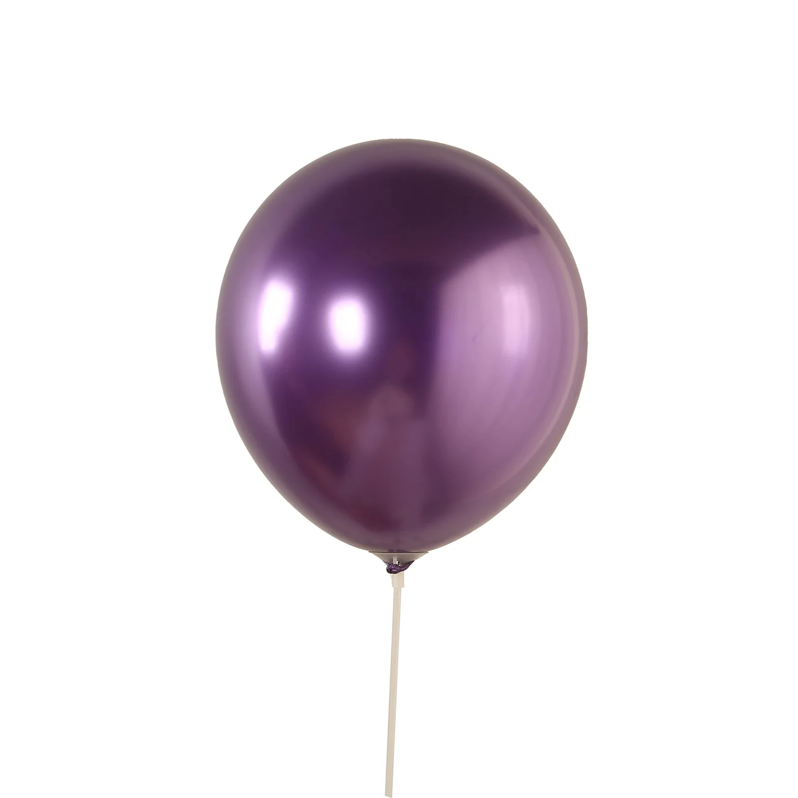 50 Pack Metallic Purple Biodegradable Balloons, Thick Chrome Latex Party Balloons - 12" - Image 6