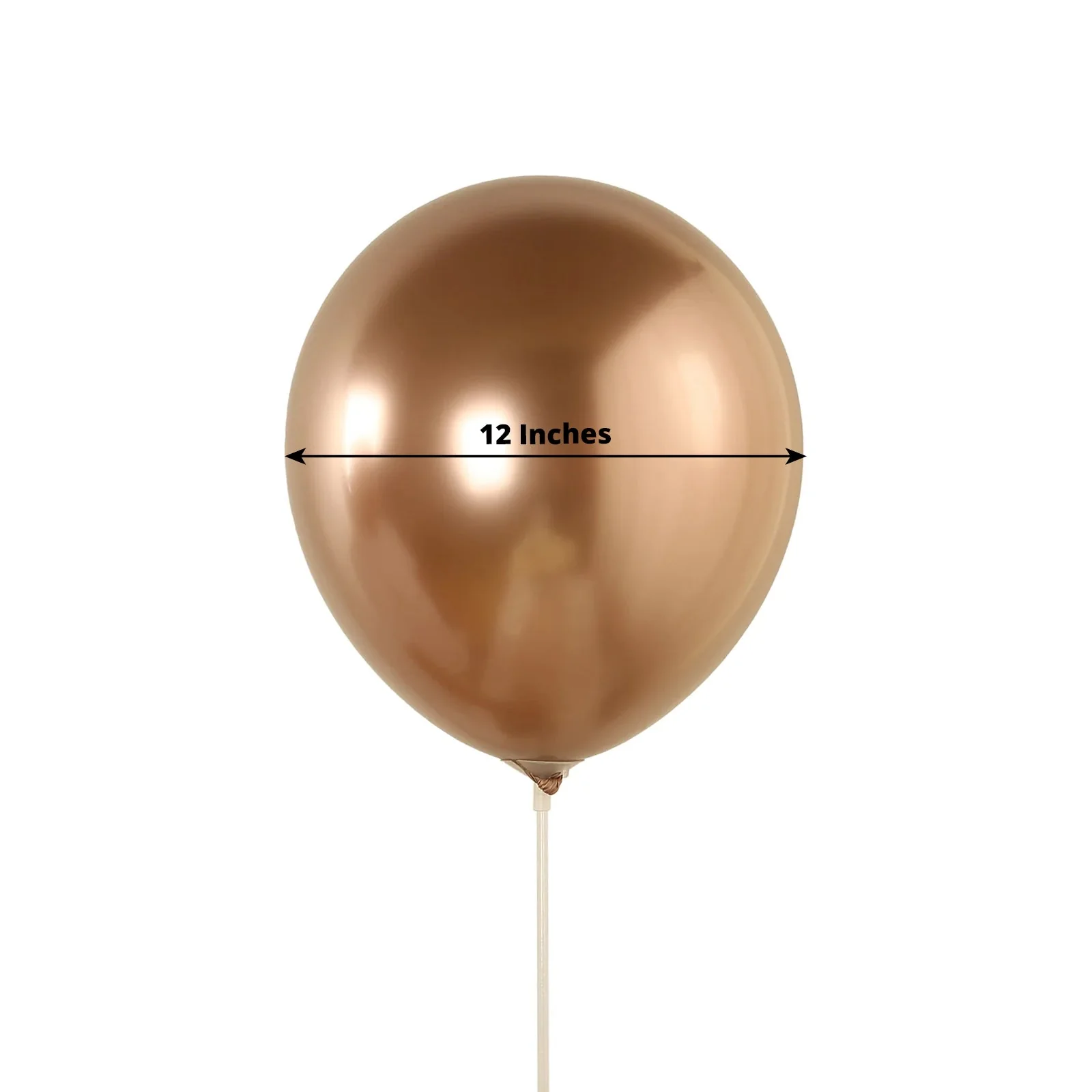 50 Pack Metallic Rose Gold Biodegradable Balloons, Thick Chrome Latex Party Balloons - 12" - Image 3