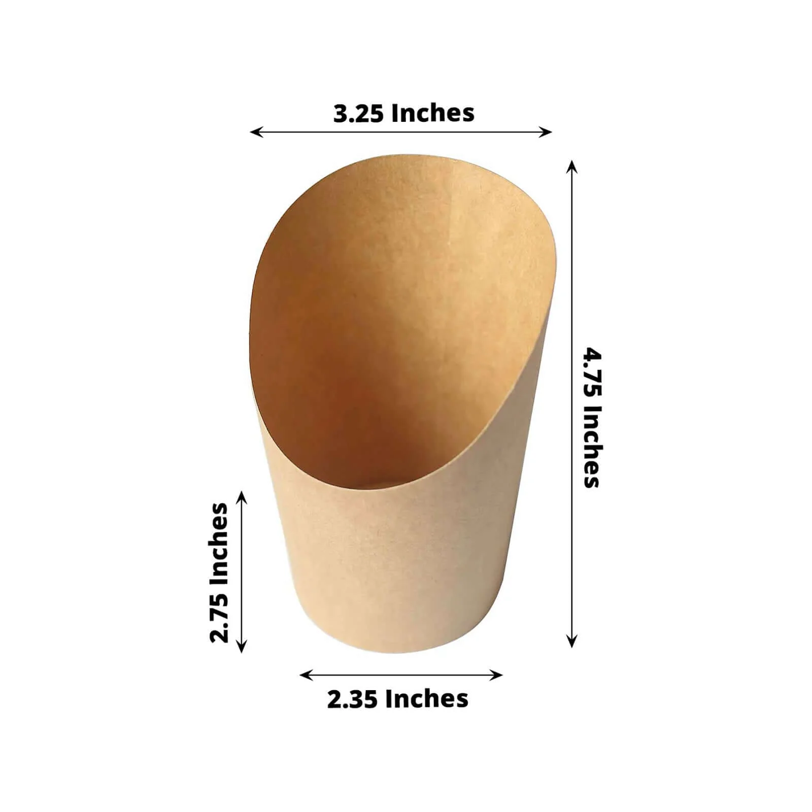 50-Pack Natural Brown Paper Popcorn Box Snack Cups 14oz, Disposable Appetizer Cone Cups - Sturdy and Food Grade - Image 3