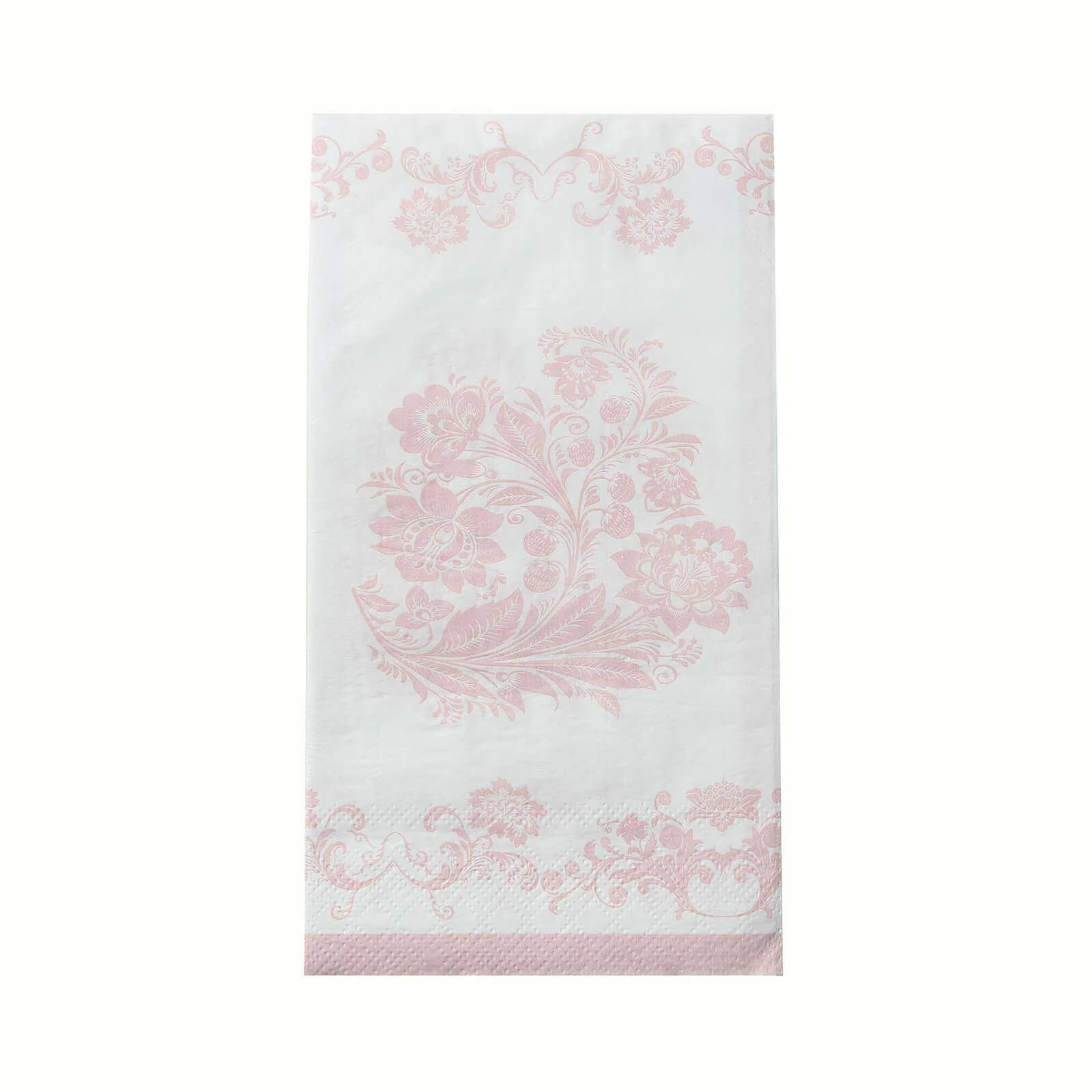 50-Pack Paper Dinner Napkins 2-Ply White with Pink Damask Floral Pattern - Soft and Absorbent Disposable Napkins - Image 7